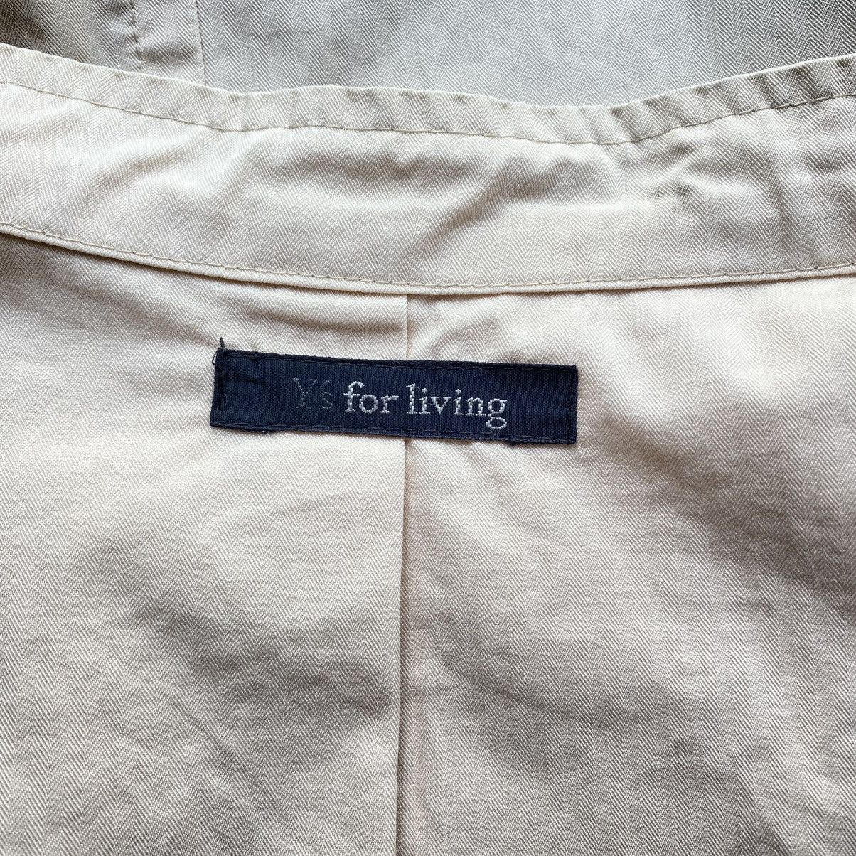 Y's Y's for living Light Brown Mandarin Collar Jacket. Size M / US 6-8 / IT 42-44 - 5 Thumbnail