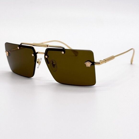 Versace NEW VERSACE SUNGLASSES VE2245 1002/73 GOLD WOMEN EYEWEAR VE2 Size ONE SIZE - 2 Thumbnail