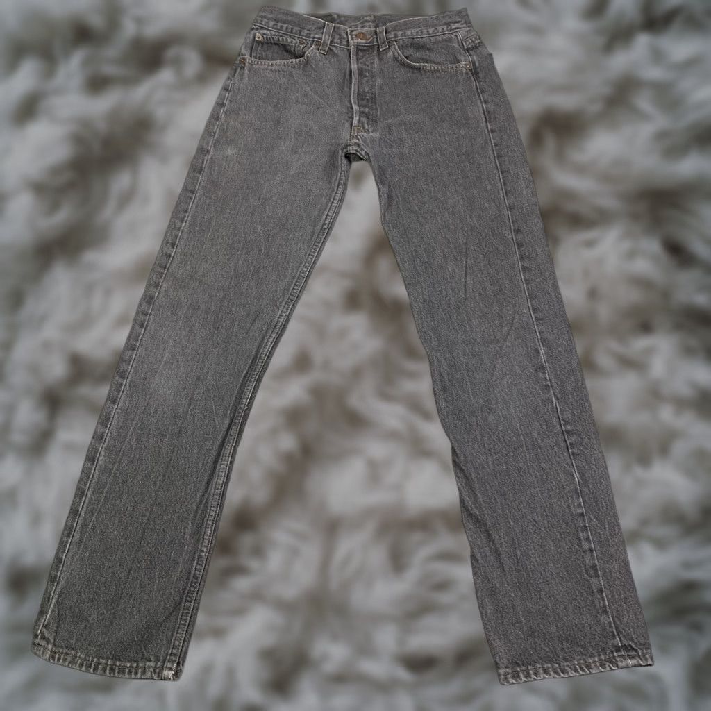 VINTAGE Levi's 501 Jeans Men 31x32 Black Button Fly Denim 5-Pocket Straight USA 90s