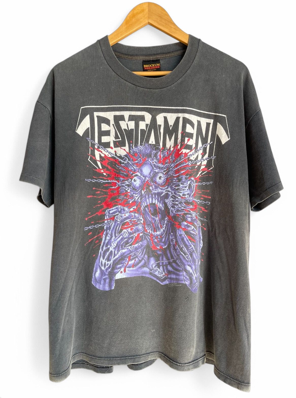 Band Tees × Vintage Vintage Testament 1993s T-Shirt Size US XL / EU 56 / 4 - 1 Thumbnail