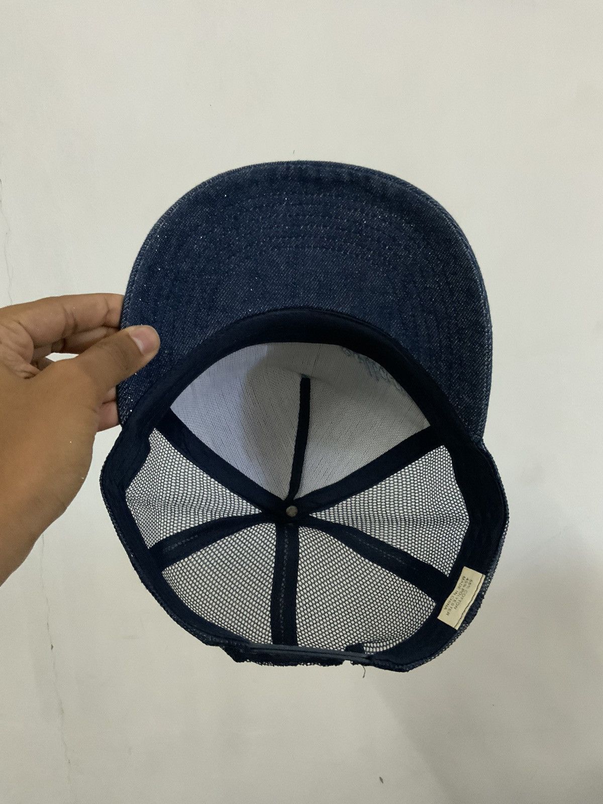 Hat Club Collage Indigo Denim Trucker Hat Size ONE SIZE - 7 Thumbnail