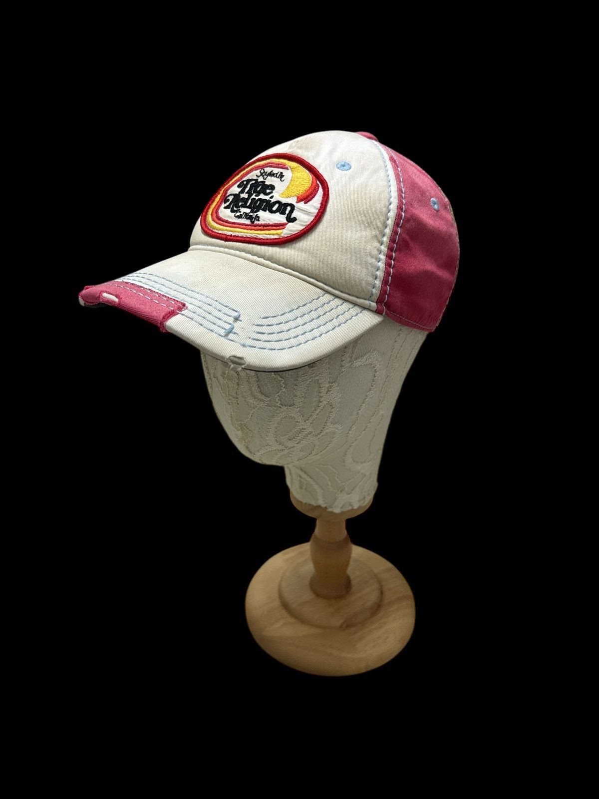 True Religion DISTRESSED DESTROYED TRUE RELIGION SURFING STYLE TRUCKER Size ONE SIZE - 1 Thumbnail