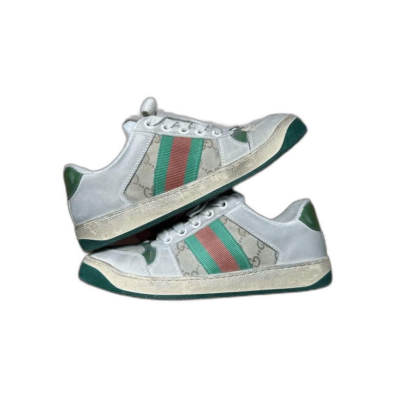 Gucci Gucci Green Dirty Sneakers Size 36.5 Size US 6 / IT 36 - 1 Thumbnail