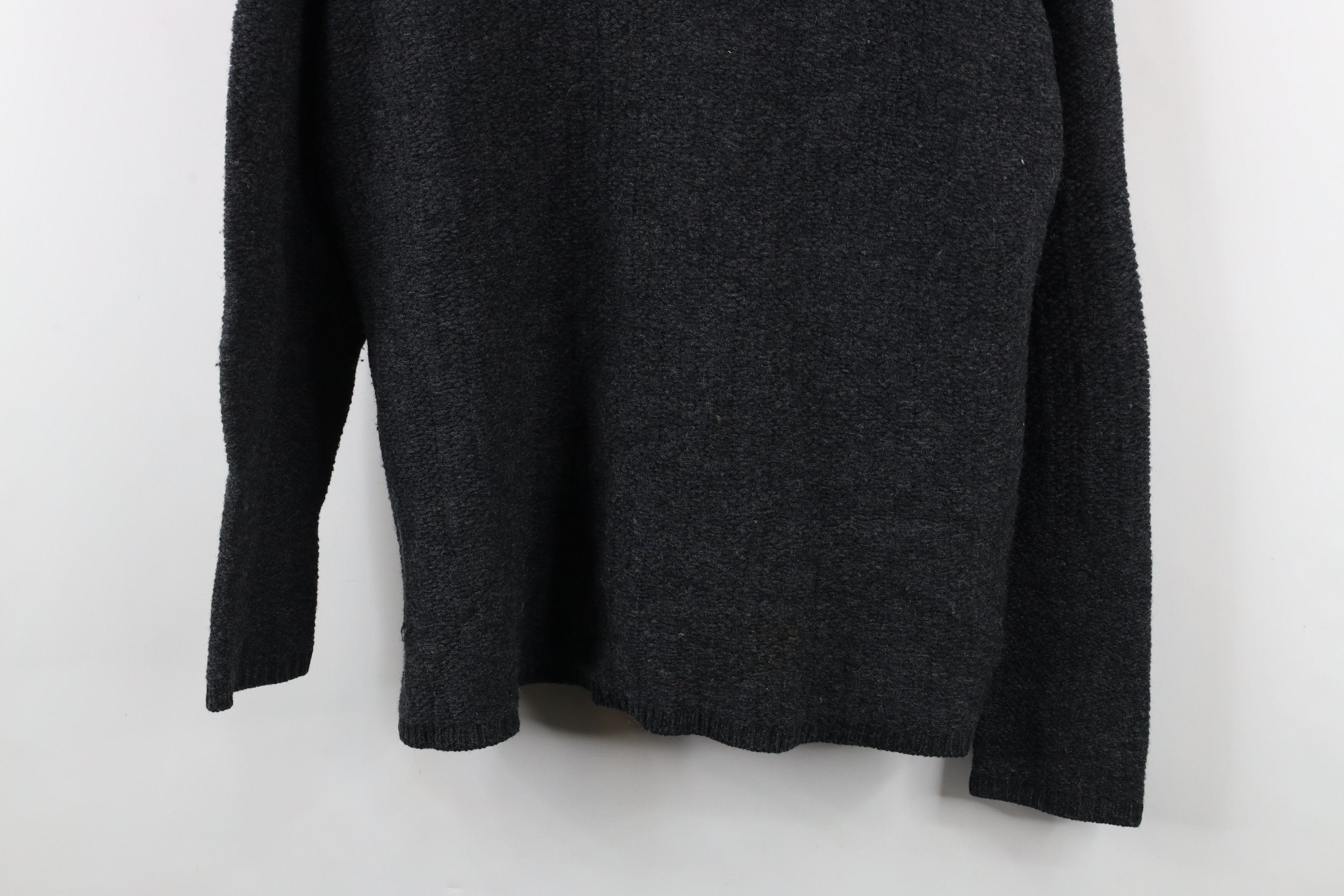 Vintage Vintage 90s Streetwear Ribbed Wool Knit Sweater Gray Size L / US 10 / IT 46 - 3 Thumbnail
