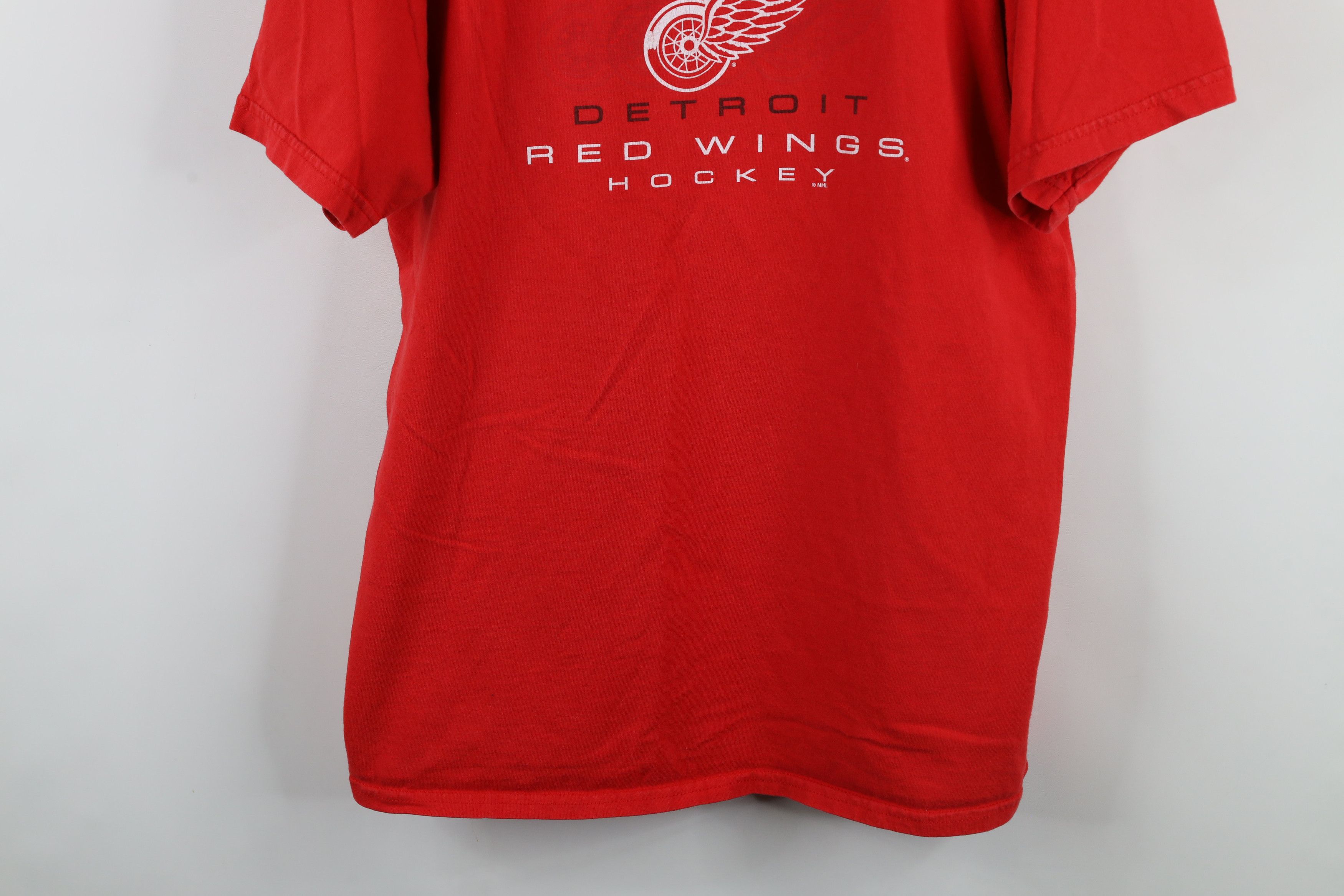Vintage Vintage 90s Detroit Red Wings Hockey T-Shirt Cotton Red Size US XL / EU 56 / 4 - 3 Thumbnail
