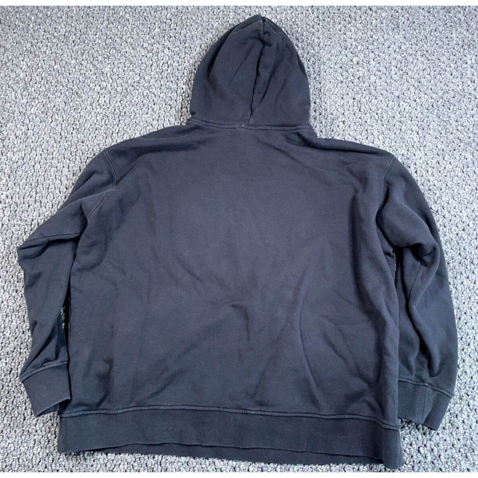 Adidas adidas Hoodie Women 2X Black Trefoil Logo Sweatshirt Drawstring Crew Neck Heavyweight Pullover Activewear Hip Hop Retro Womens Size XXL / US 16-18 / IT 52-54 - 2 Thumbnail