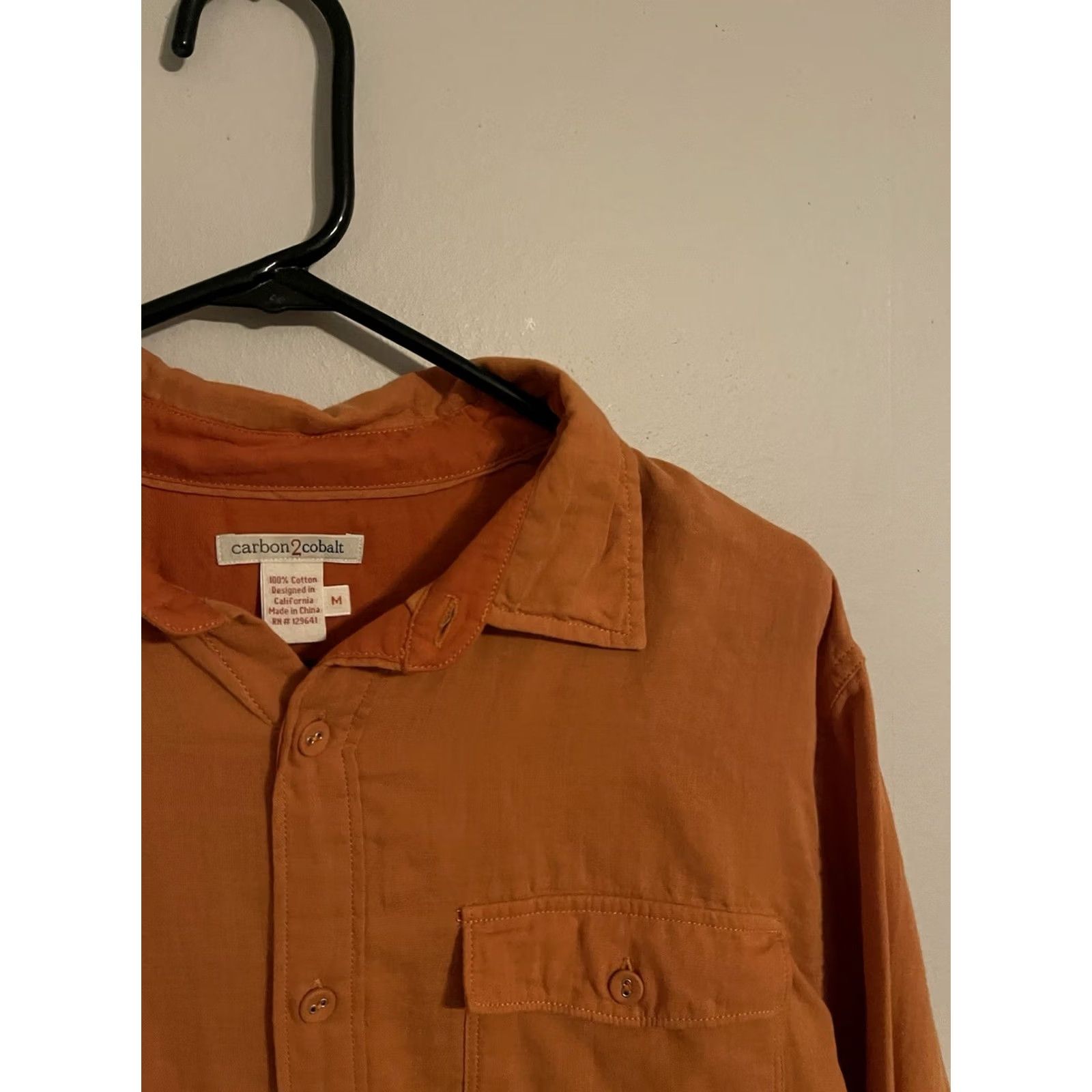 Carbon2Cobalt Carbon 2 Cobalt Shirt Button Down Casual Dress Orange Men's Medium Size US M / EU 48-50 / 2 - 2 Thumbnail