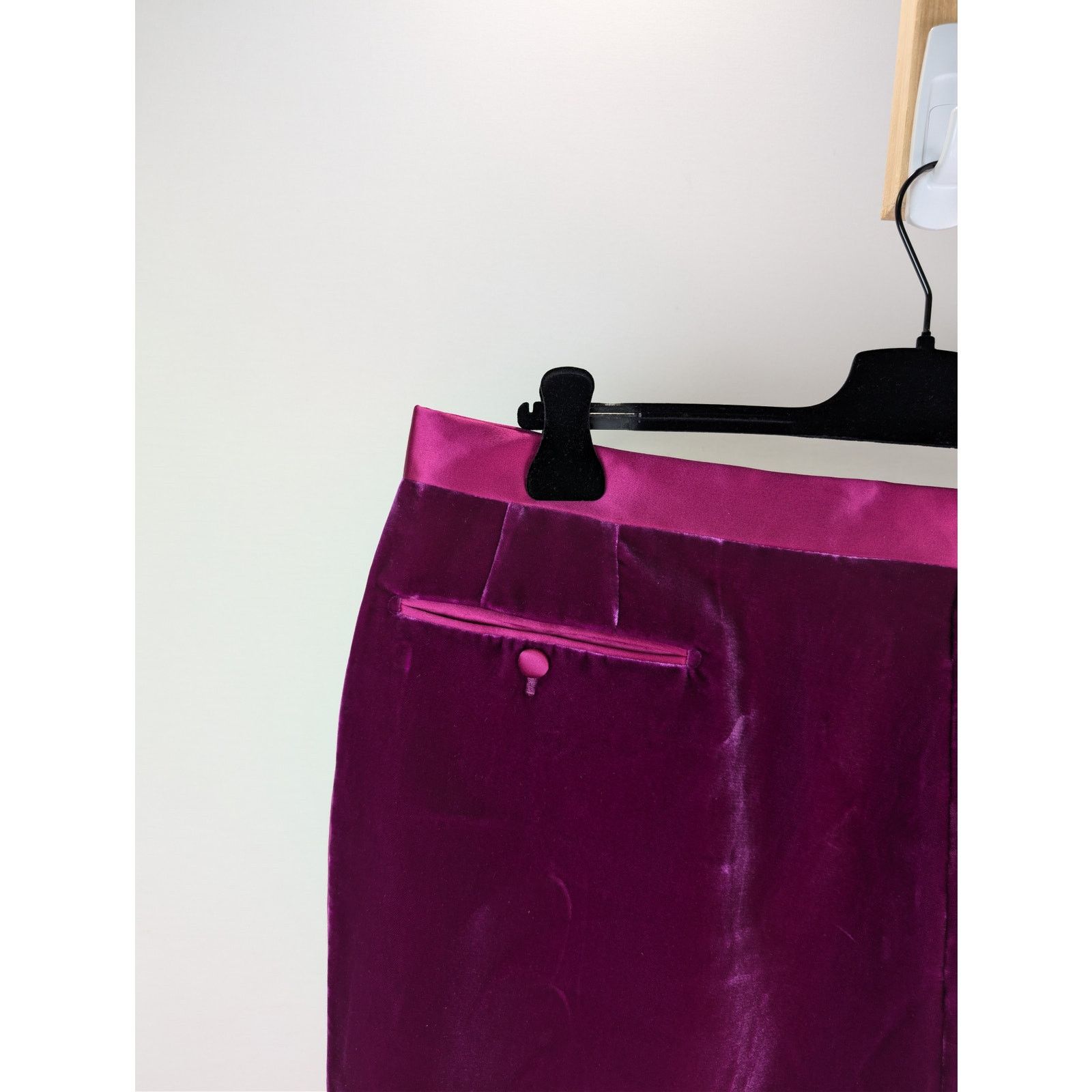 Tom Ford o1rshd1 Slim-Leg Velvet Trousers Pant in Purple Size US 44 / EU 60 - 16 Thumbnail