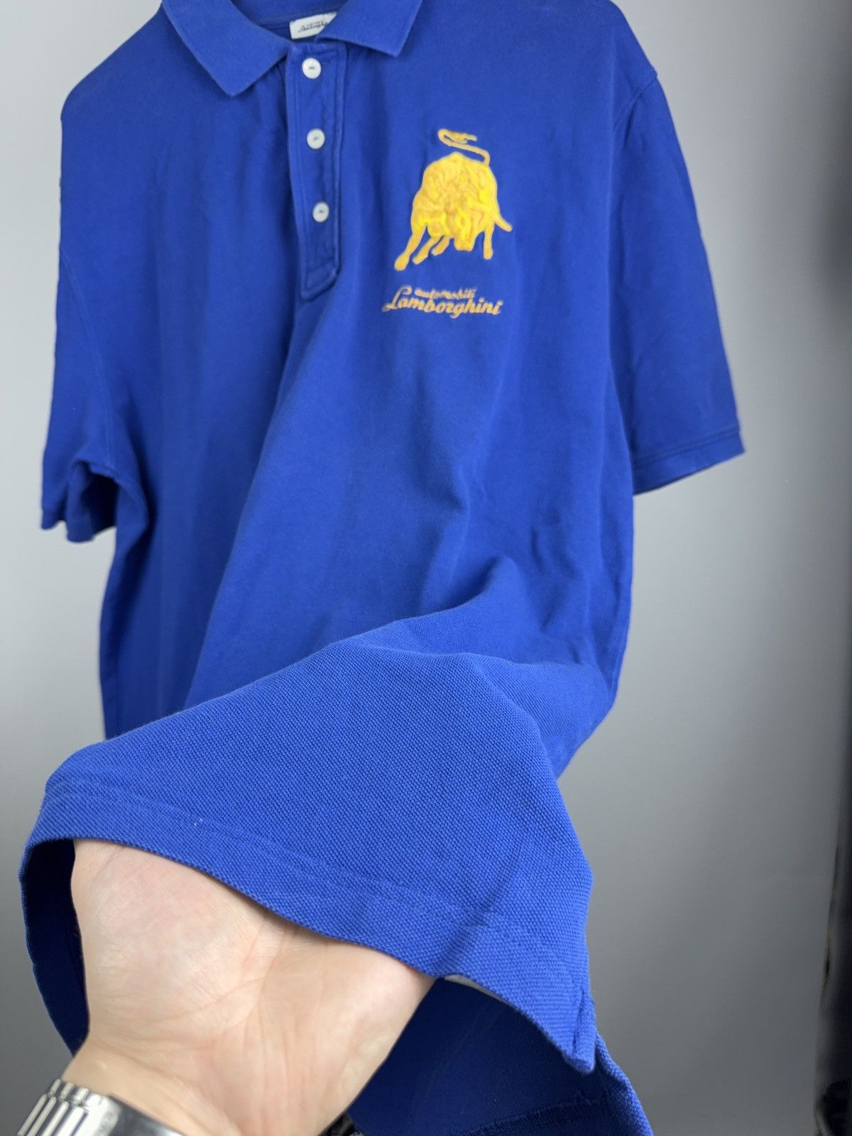 Lamborghini Luxury Automobili Lamborghini Bull Logo Polo Shirt Blue XXL Size US XXL / EU 58 / 5 - 11 Thumbnail