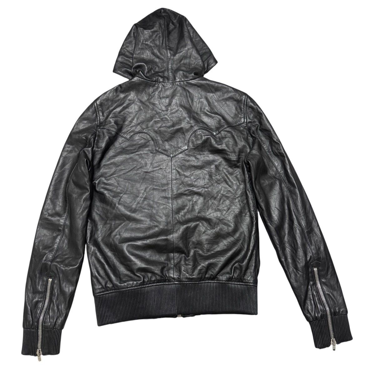 The Kooples The Kooples Leather Bomber Jacket Hooded Fluer Size US M / EU 48-50 / 2 - 2 Thumbnail