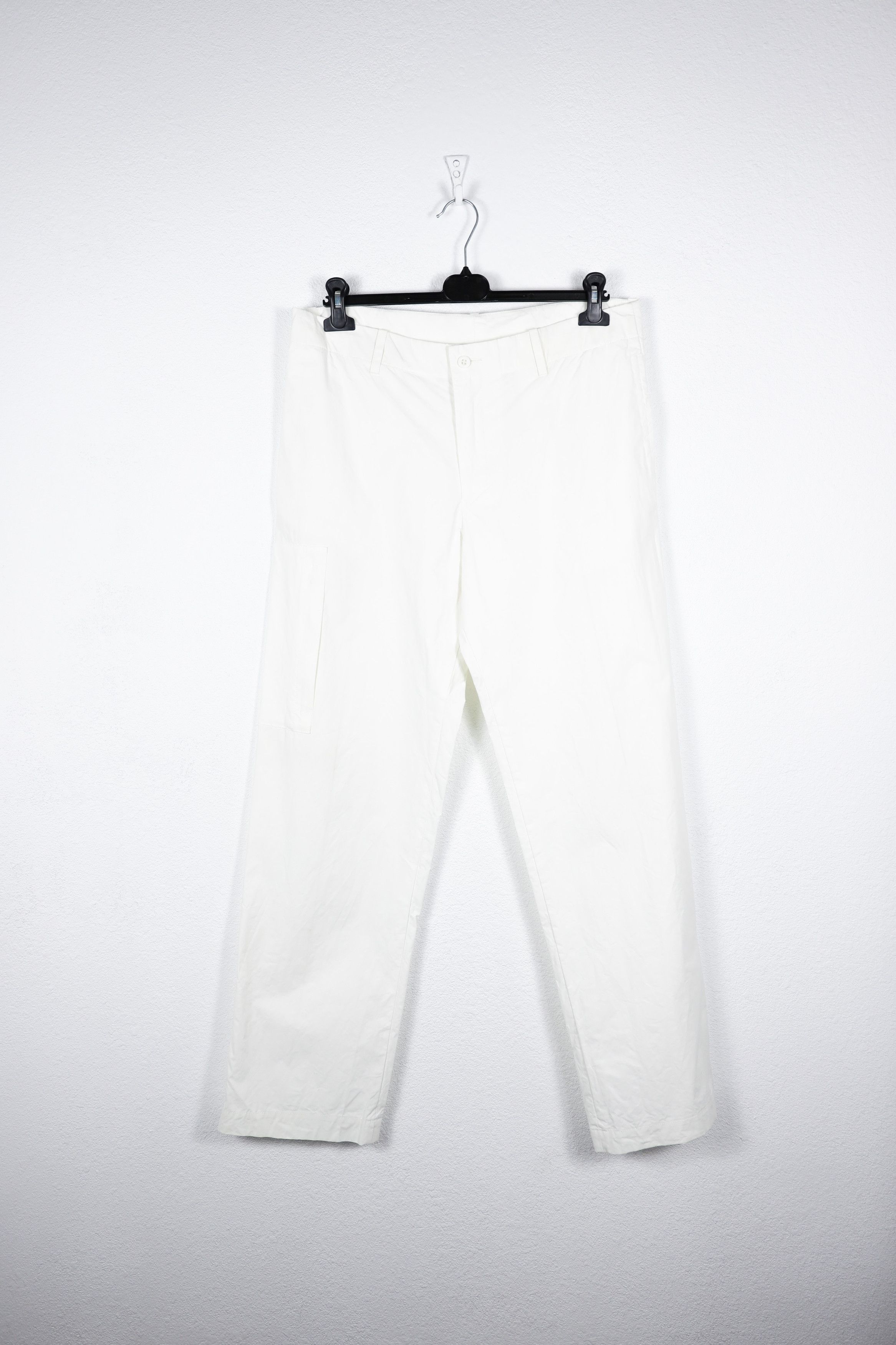 image of Archival Clothing x Avant Garde Gian Carlo Rossi Avant Garde White Track Cargo Pants (Size 38)