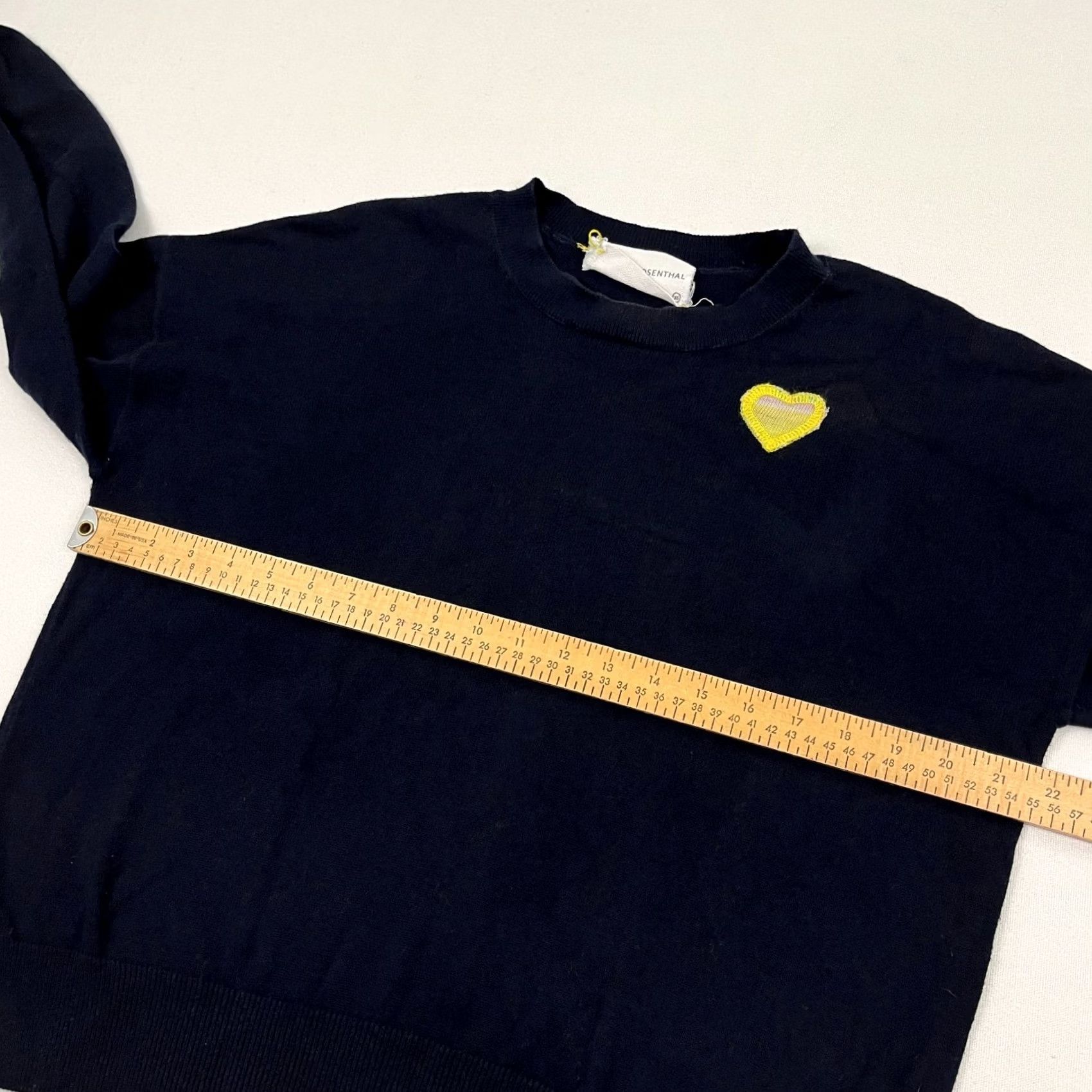 Vintage VINTAGE Kerri Rosenthal Boyfriend Sweater Womens XS Blue Heart Logo Cashmere Cotton Crew Size XS / US 0-2 / IT 36-38 - 6 Thumbnail