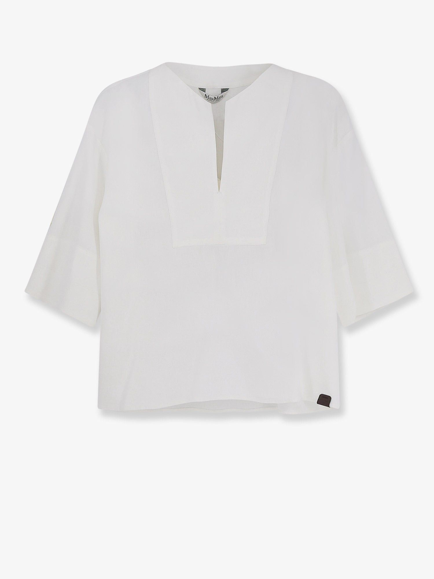 Max Mara Mxpsospiro Linen And Viscosa Shirt Size M / US 6-8 / IT 42-44 - 1 Thumbnail