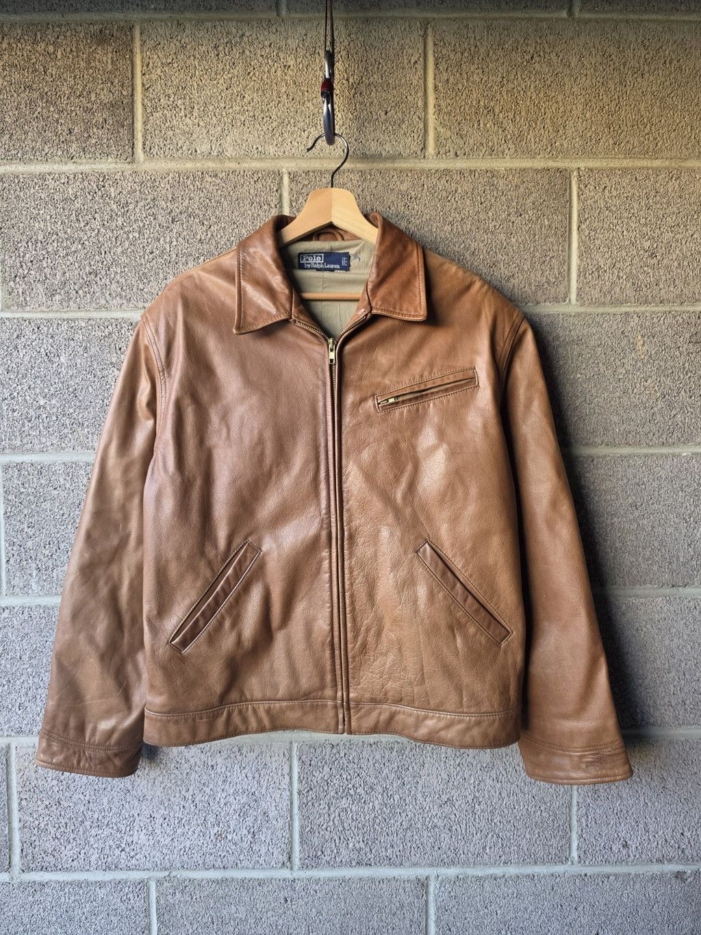 Polo Ralph Lauren Vintage POLO RALPH LAUREN Men’s Large Brown Leather Lined B Size US XL / EU 56 / 4 - 1 Thumbnail