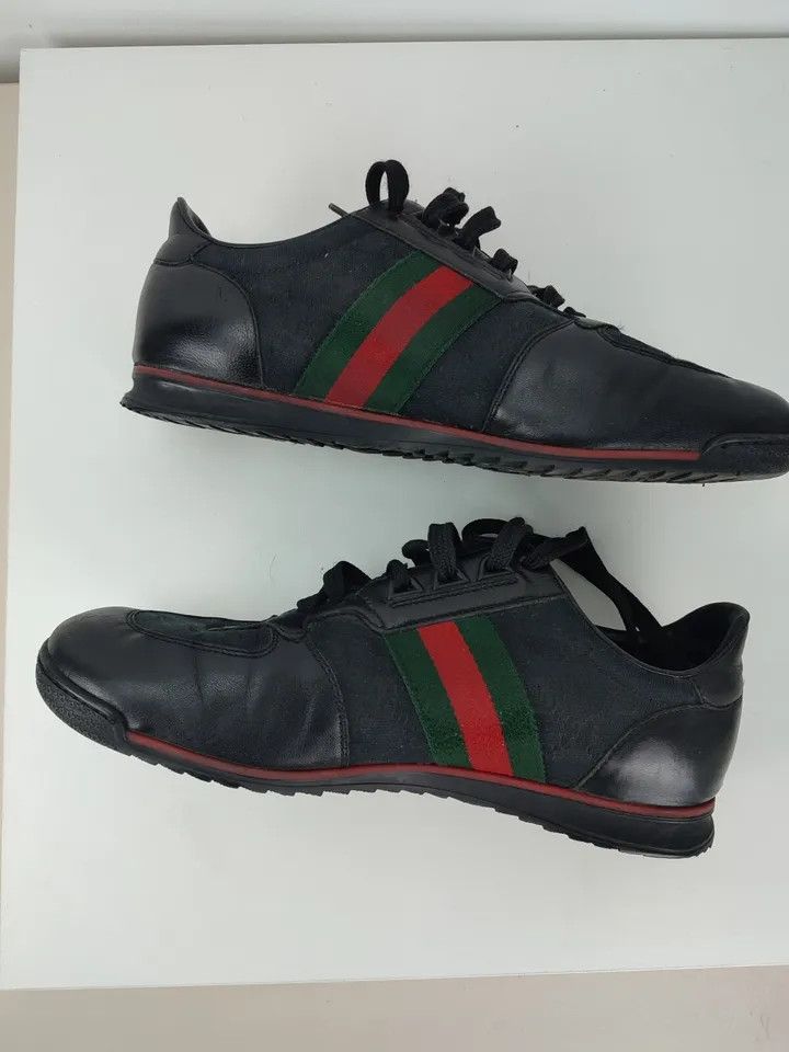 Gucci Gucci Leather Guccissima Strip Web Shoes Sneakers 28 cm Size US 10 / EU 43 - 15 Thumbnail