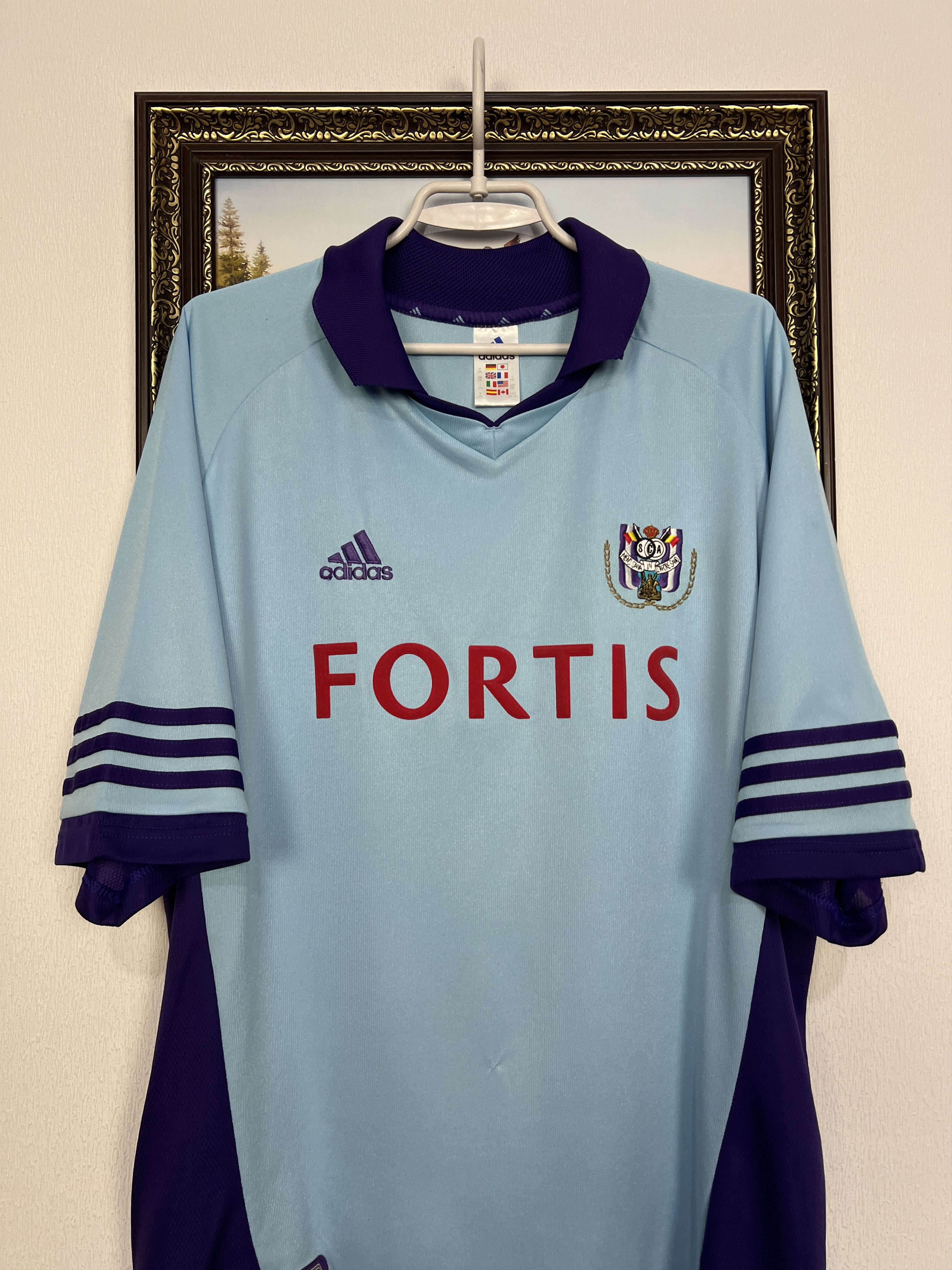 Adidas Anderlecht football Shirt 2000 Soccer Adidas Jersey Trikot Size US XXL / EU 58 / 5 - 2 Thumbnail