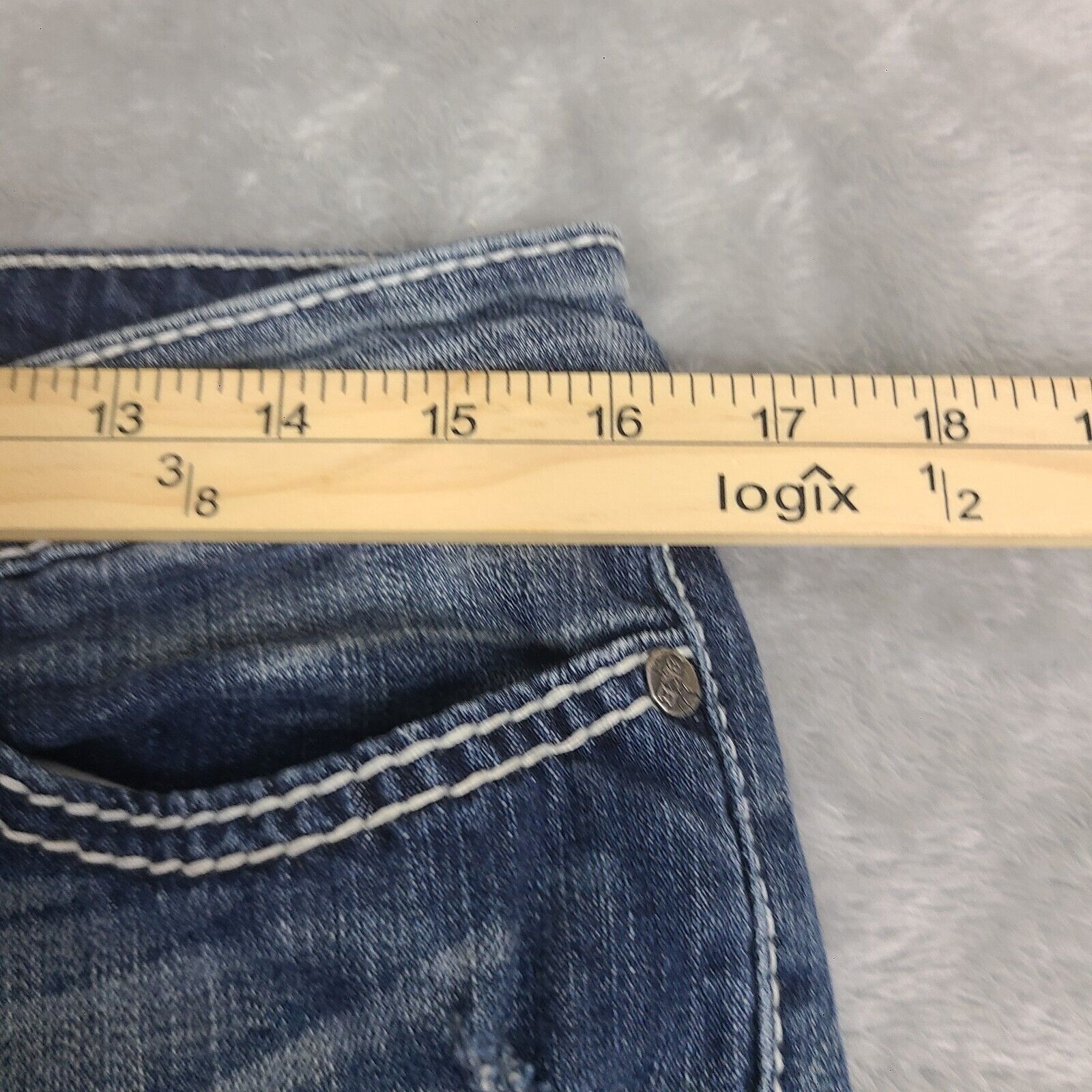 BKE BKE Sabrina Distressed Womens Denim Blue Jeans Waist 29" in Size 29" - 7 Thumbnail