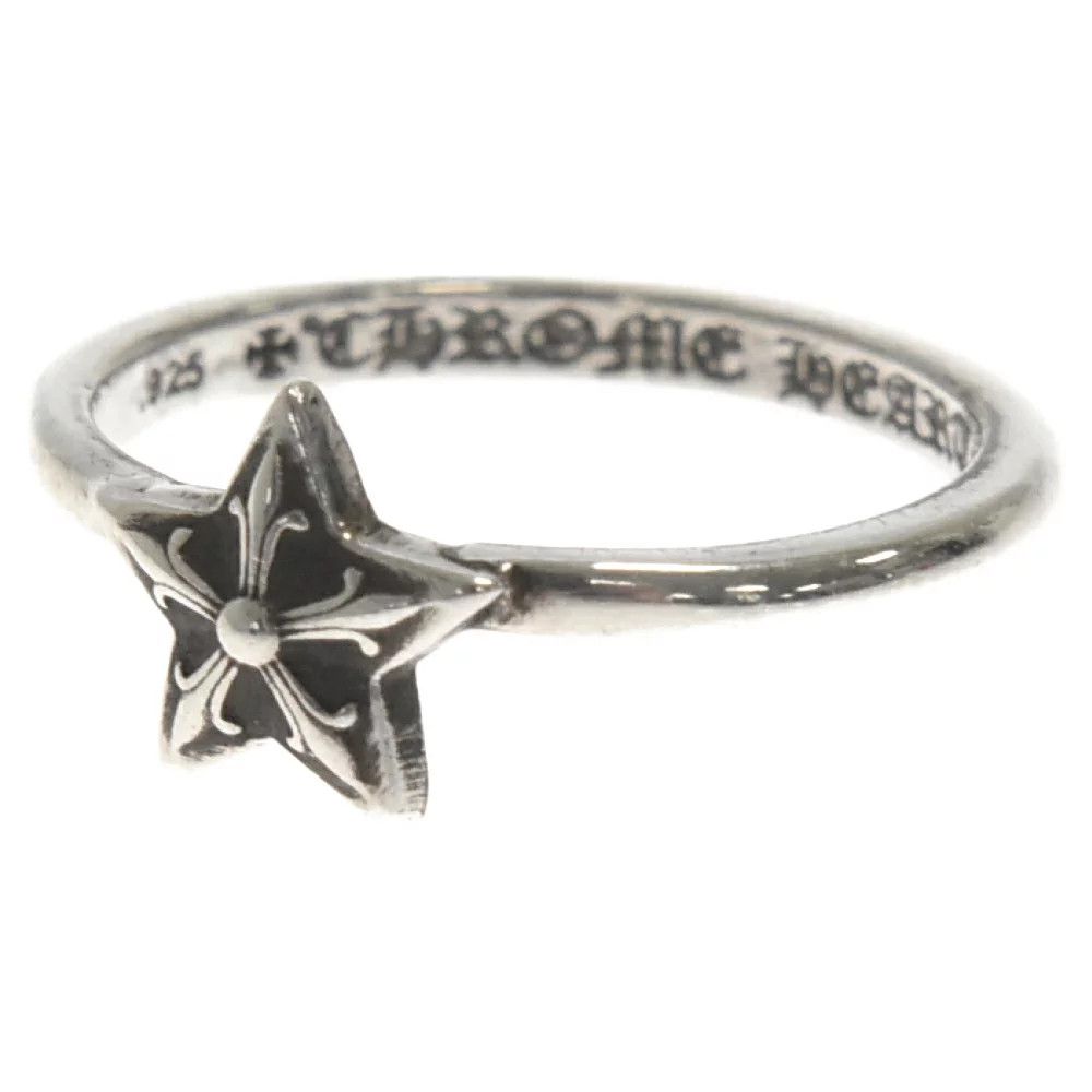 image of Chrome Hearts Bubblegum Star Ring - Us Ring Size 4 in Silver, Men's