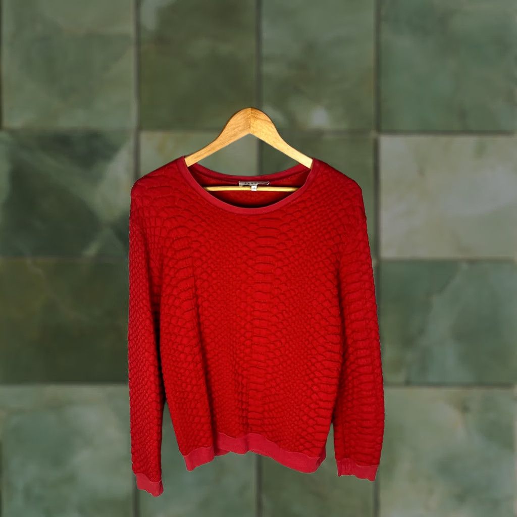 Sandro Sandro Paris Red Sweatshirt Womens Size 2 Pullover Vintage Style Rare Find User-Submitted Condition Used Size XS / US 0-2 / IT 36-38 - 1 Thumbnail
