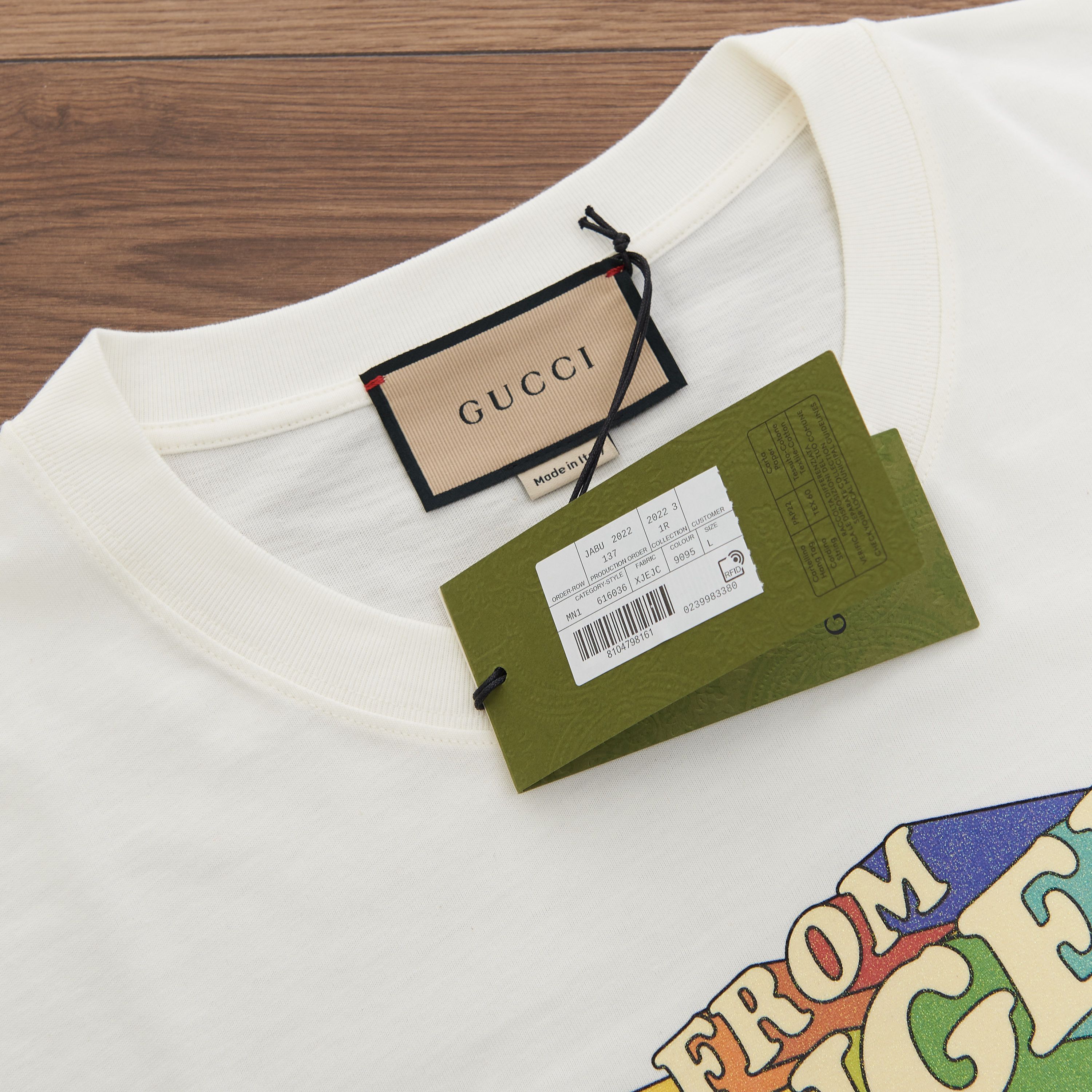 Gucci White Cotton Jersey T-shirt With Los Angeles Souvenir Print Size US L / EU 52-54 / 3 - 12 Thumbnail