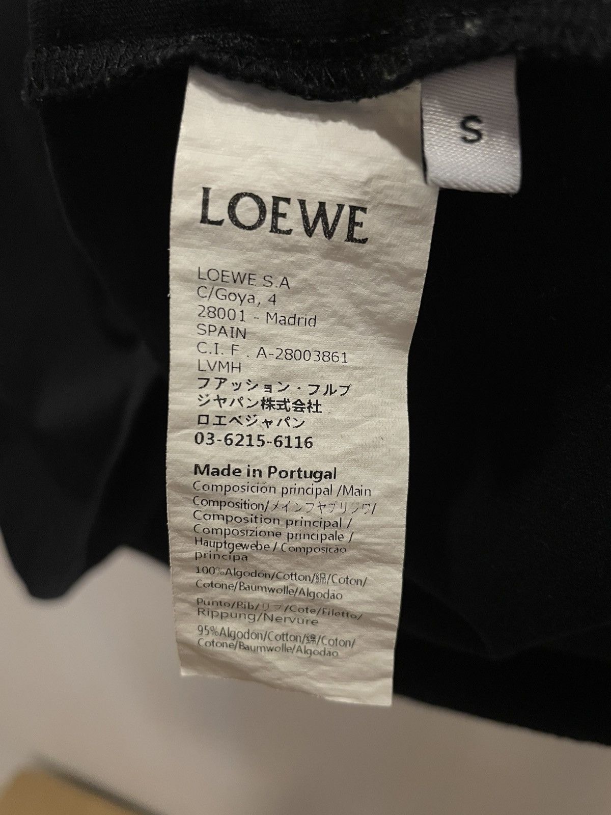 Loewe Loewe Black Neon Anagram Embroidered Cotton Crew Neck Tee Size US S / EU 44-46 / 1 - 5 Thumbnail