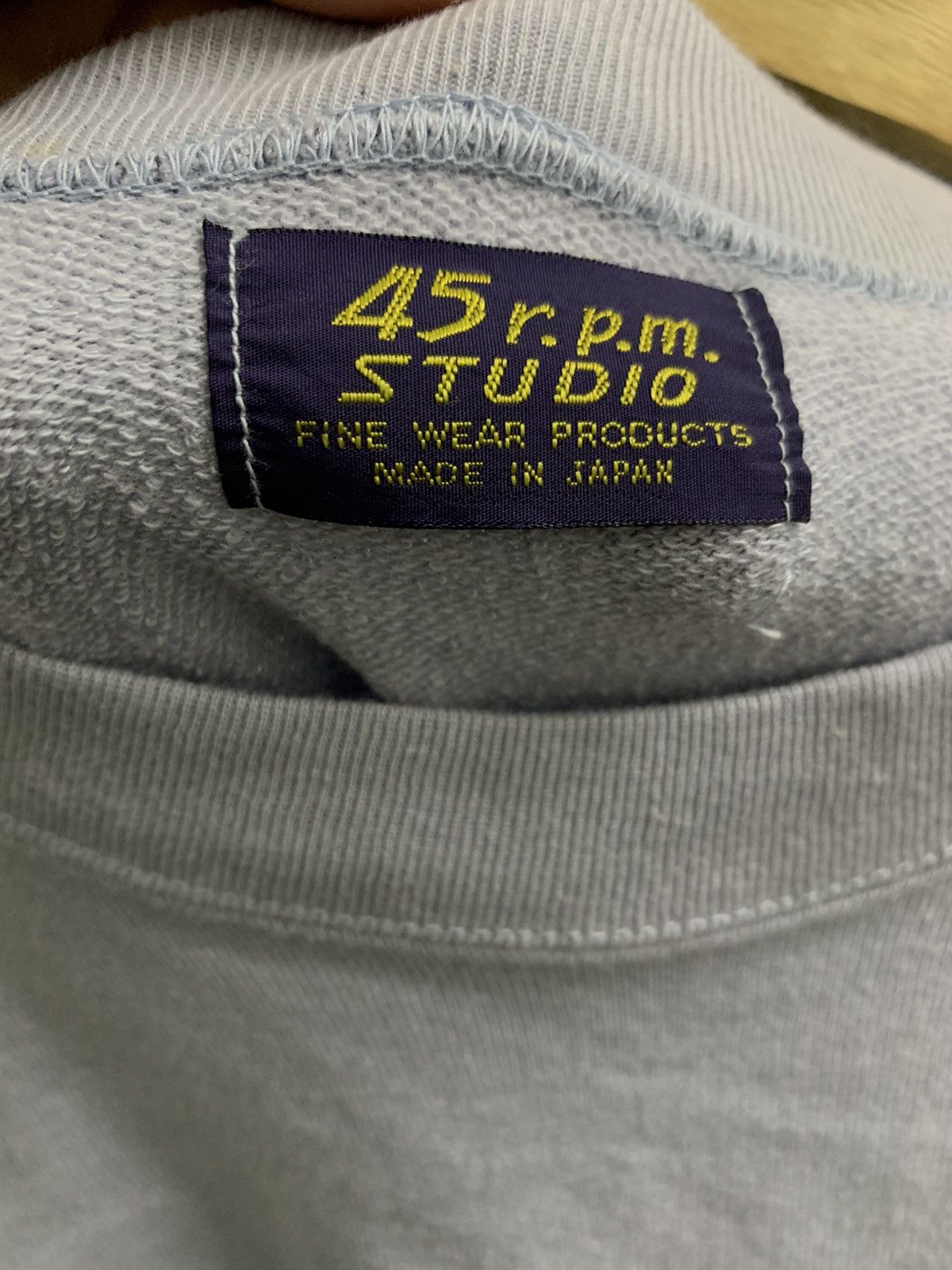 Designer VINTAGE 45 R.P.M STUDIO PLAIN SWEATSHIRT Size US XL / EU 56 / 4 - 2 Thumbnail