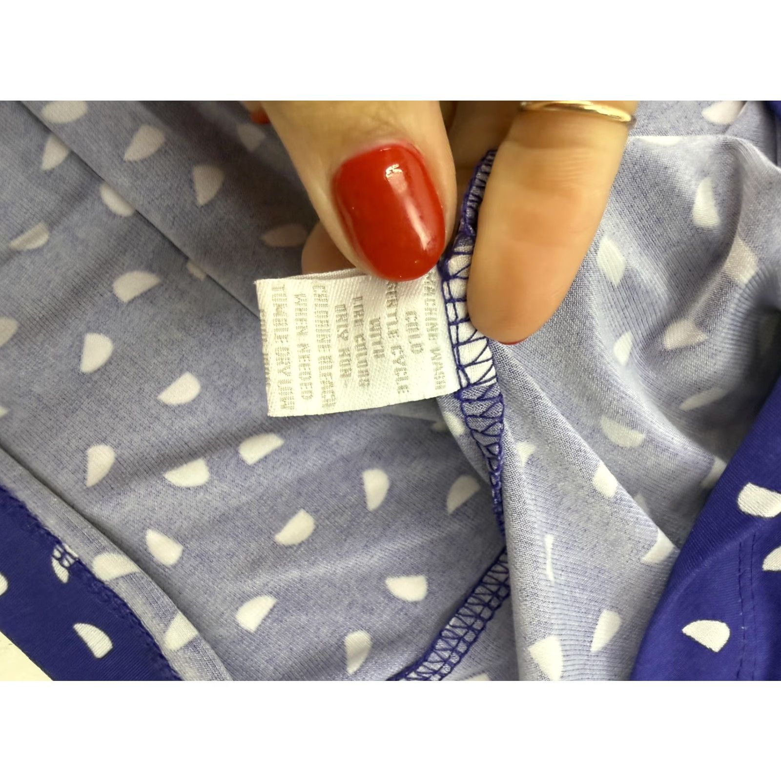 Charter Club Charter Club Dress Womens 18 Blue Cap Sleeve Polka Dot Sheath Knee Length Work Size XXL / US 16-18 / IT 52-54 - 5 Thumbnail