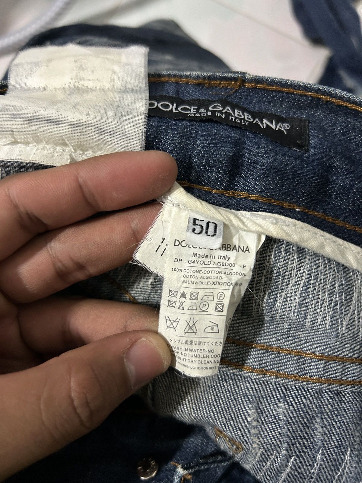 Dolce & Gabbana Dolce gabbana vertical ribbed jeans distressed look Size US 33 - 8 Thumbnail