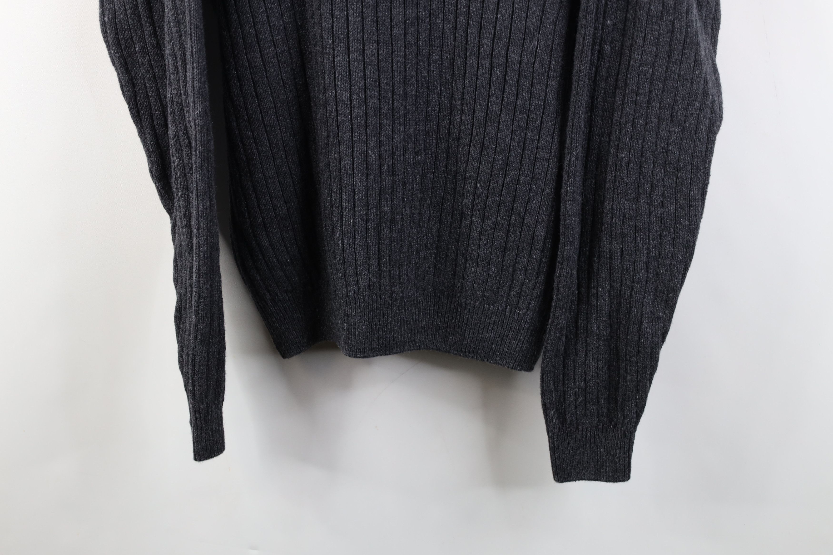 Vintage Vintage 90s Streetwear Blank Ribbed Knit Crewneck Sweater Size US L / EU 52-54 / 3 - 3 Thumbnail