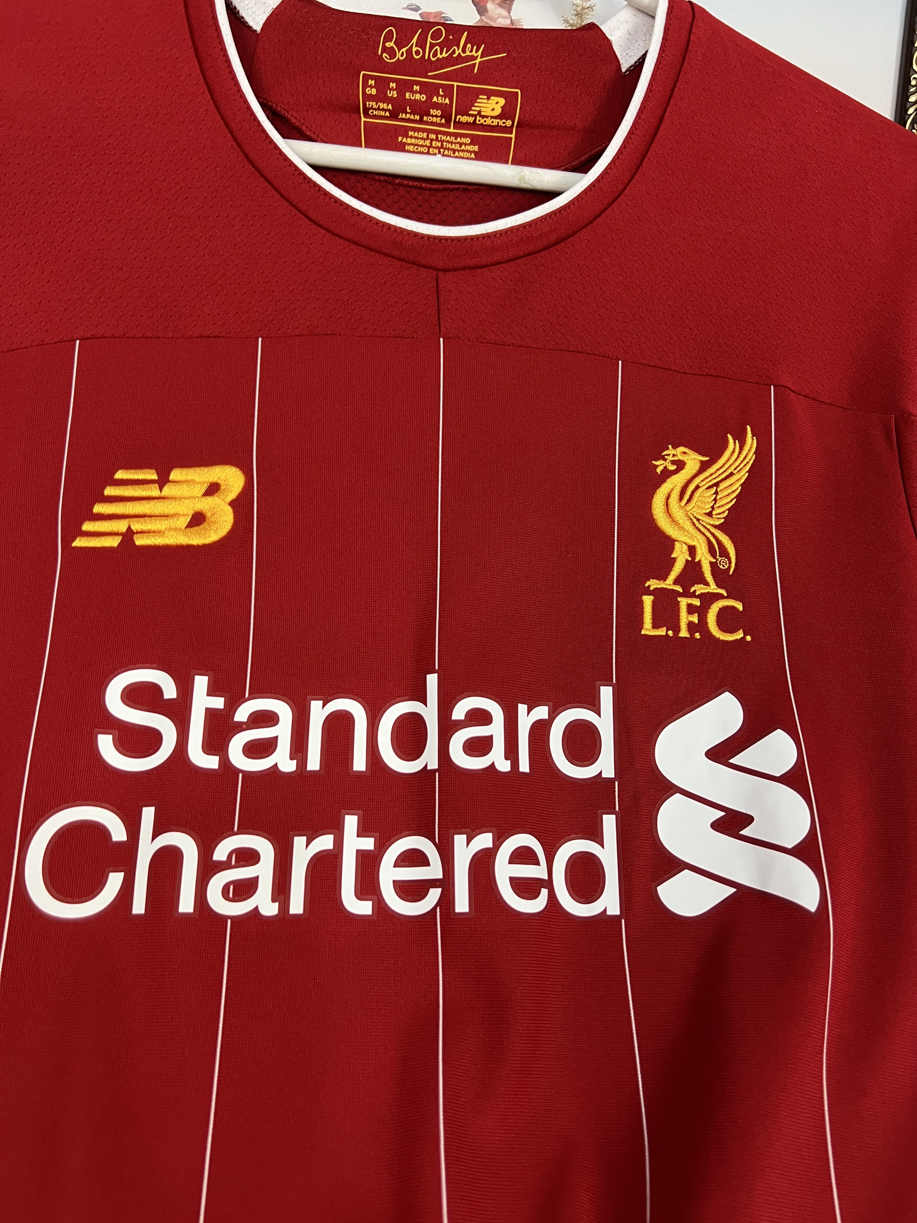 New Balance Liverpool Home football shirt 2019 Soccer #20 Champions Red Size US M / EU 48-50 / 2 - 6 Thumbnail