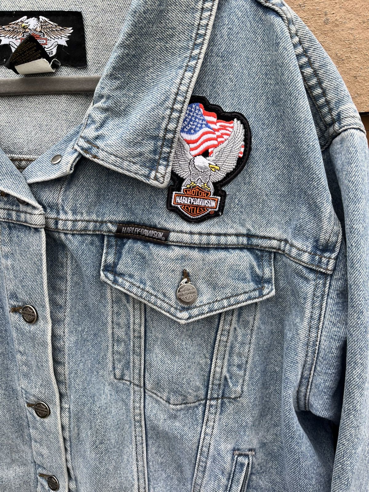 Harley Davidson Harley Davidson Jean Jacket Size US L / EU 52-54 / 3 - 6 Thumbnail