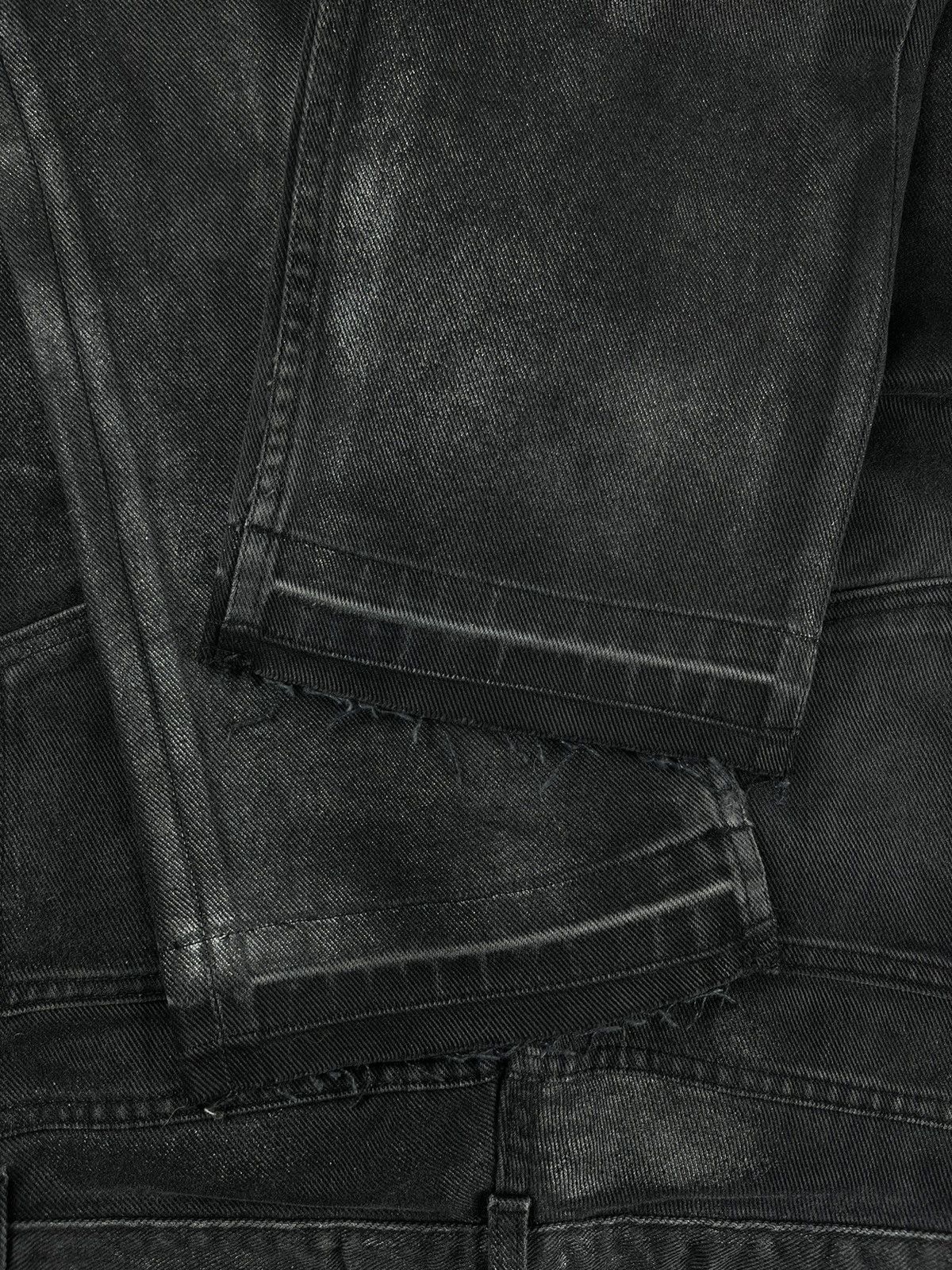 Helmut Lang SS99 Helmut Lang Wax Coated Denim Jeans Thrashed Size US 31 - 9 Thumbnail