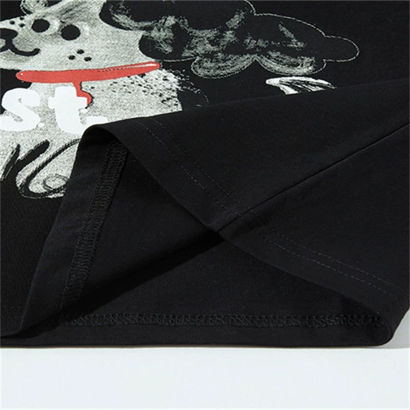 Japanese Brand Fashion men's cotton fun puppy cartoon print loose T-shirt Size US M / EU 48-50 / 2 - 4 Thumbnail