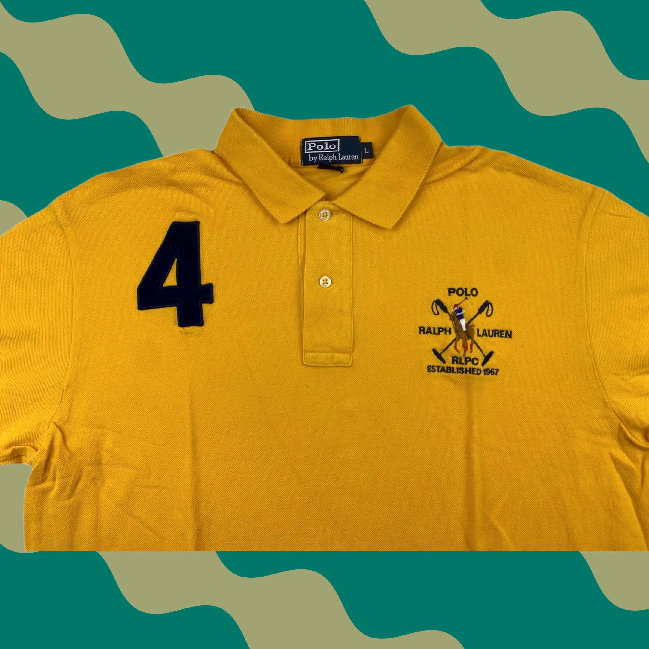 【美品】polo ralph laurenデカポニー swag チーフキーフ 黄 Polo Ralph Lauren × Vintage Crazy Vintage Y2K Streetwear Chief