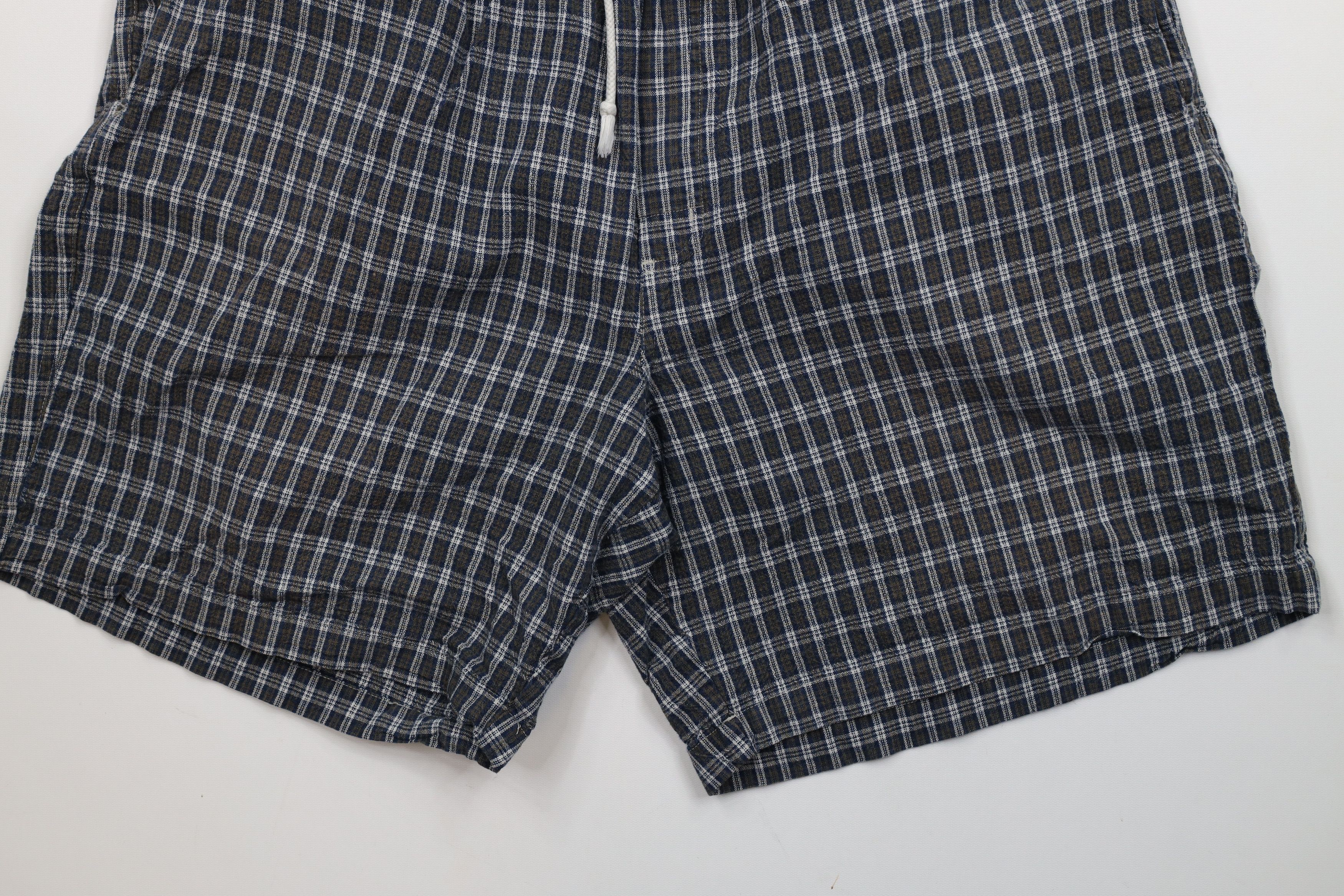 Vintage Vintage 90s Streetwear Above Knee Harem Shorts Plaid Cotton Size US 36 / EU 52 - 4 Thumbnail