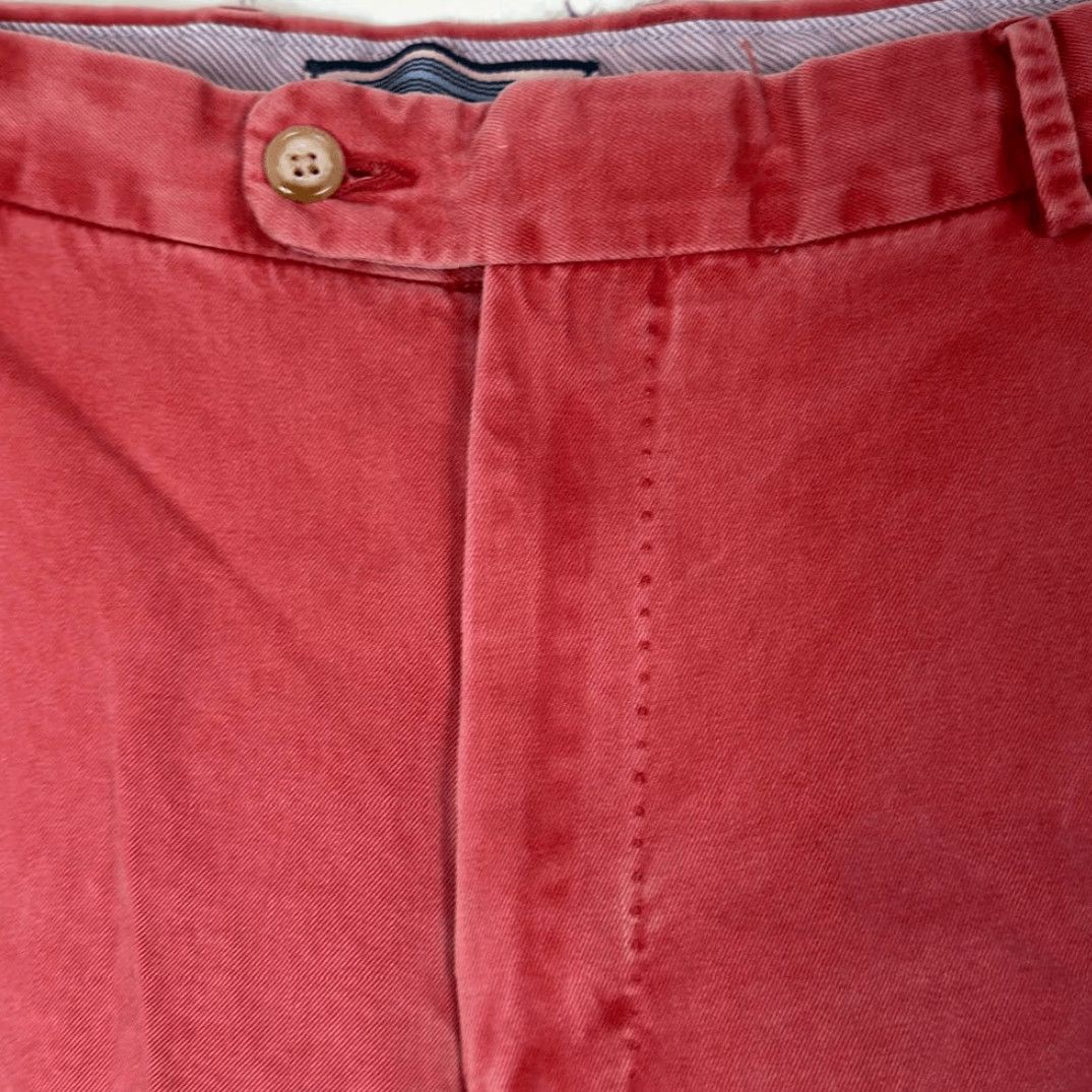 Peter Millar Peter Millar Bermuda Shorts Men 35 Winston Washed Twill Red Pima Cotton Mens, Red, 35, Regular Size US 35 - 2 Thumbnail