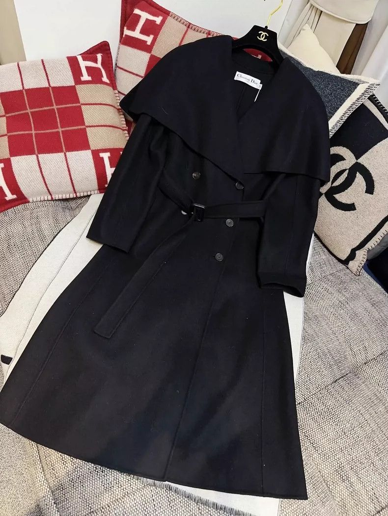 Dior Black DoubleBreasted Cape Coat by Dior-2506 Size M / US 6-8 / IT 42-44 - 3 Thumbnail