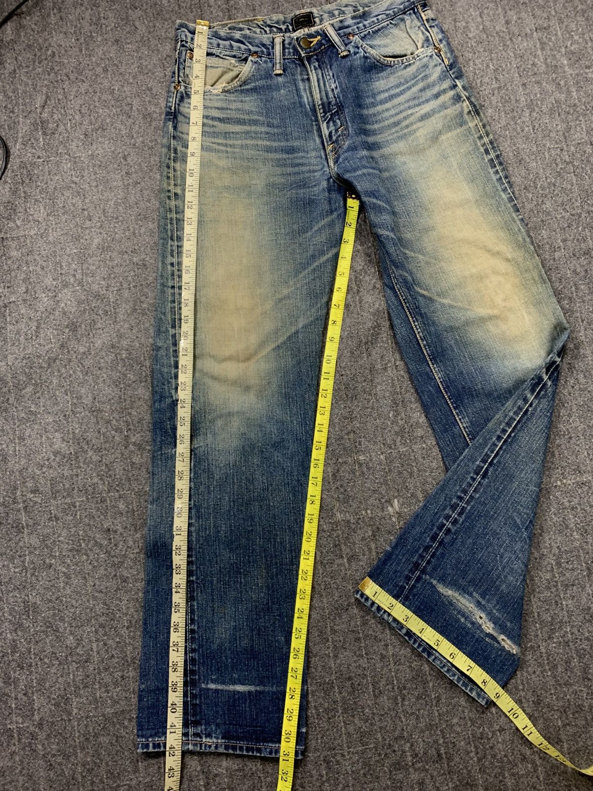 Lee Vintage Lee Indigo Selvedge Denim Jeans Straight Cut Size US 31 - 15 Thumbnail