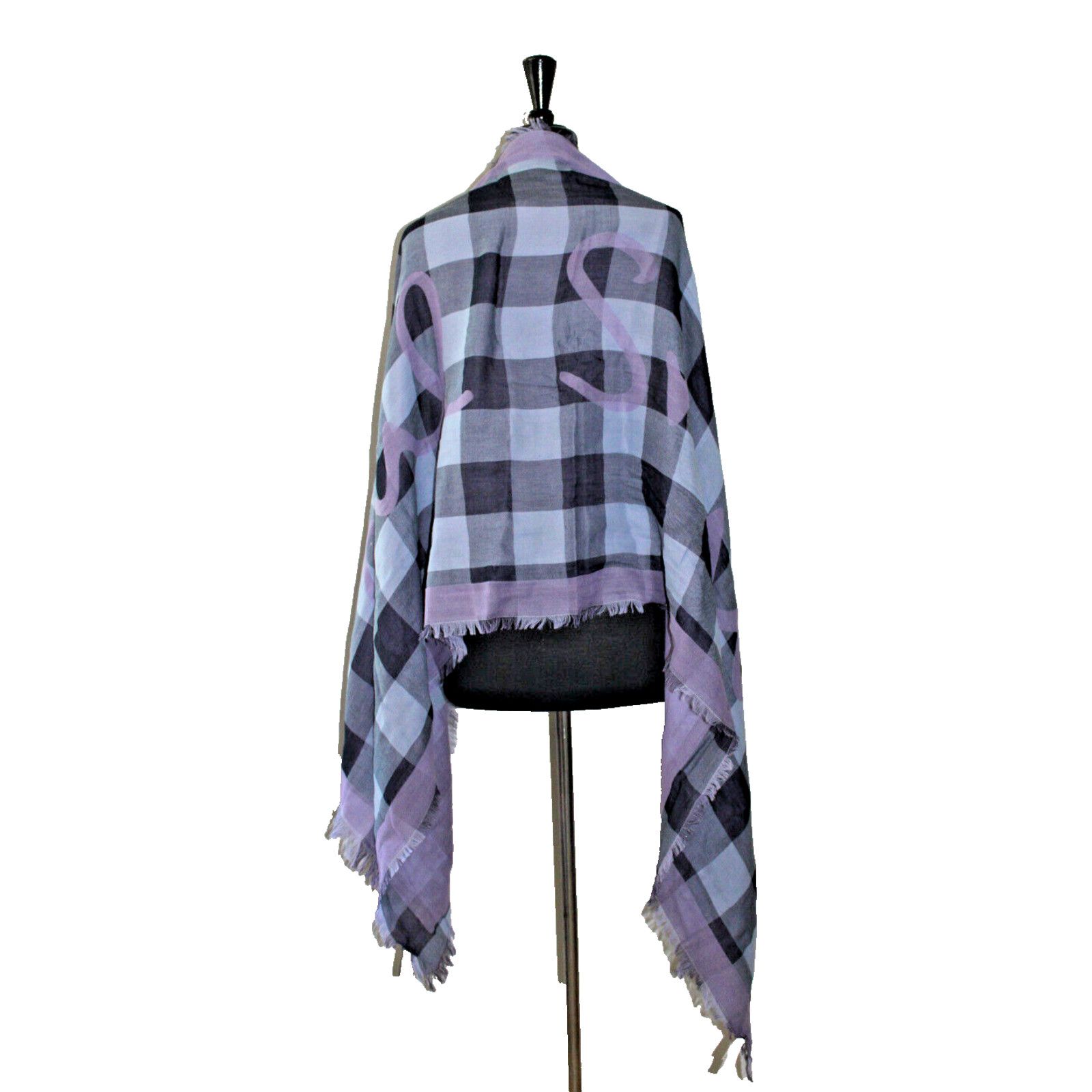 Paul Smith New PAUL SMITH Scarf Shawl Cotton Plaid Logo 26" x 80" Italy Size ONE SIZE - 1 Thumbnail