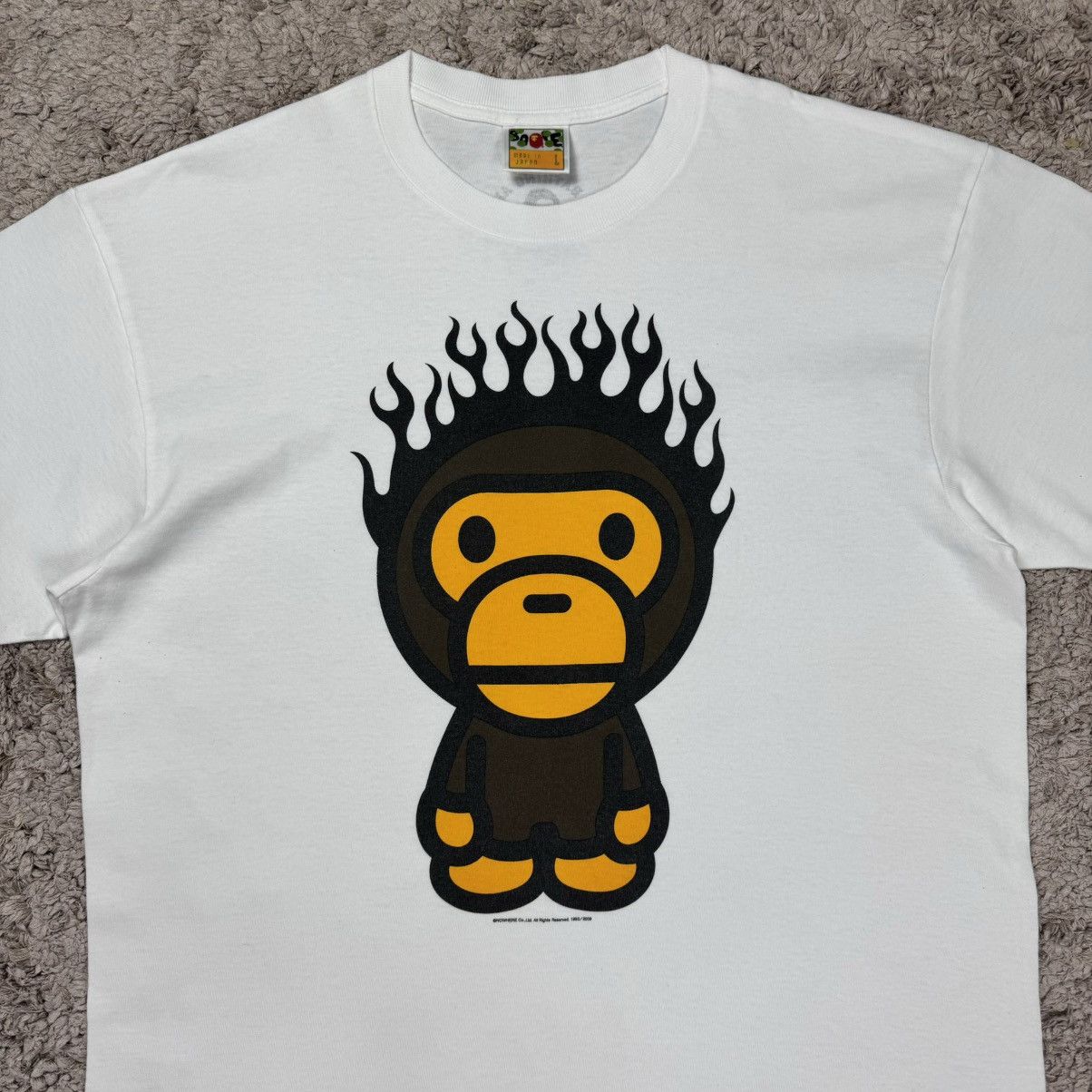 Bape Bape Baby Milo Flame Rare T-shirt Size US L / EU 52-54 / 3 - 4 Thumbnail
