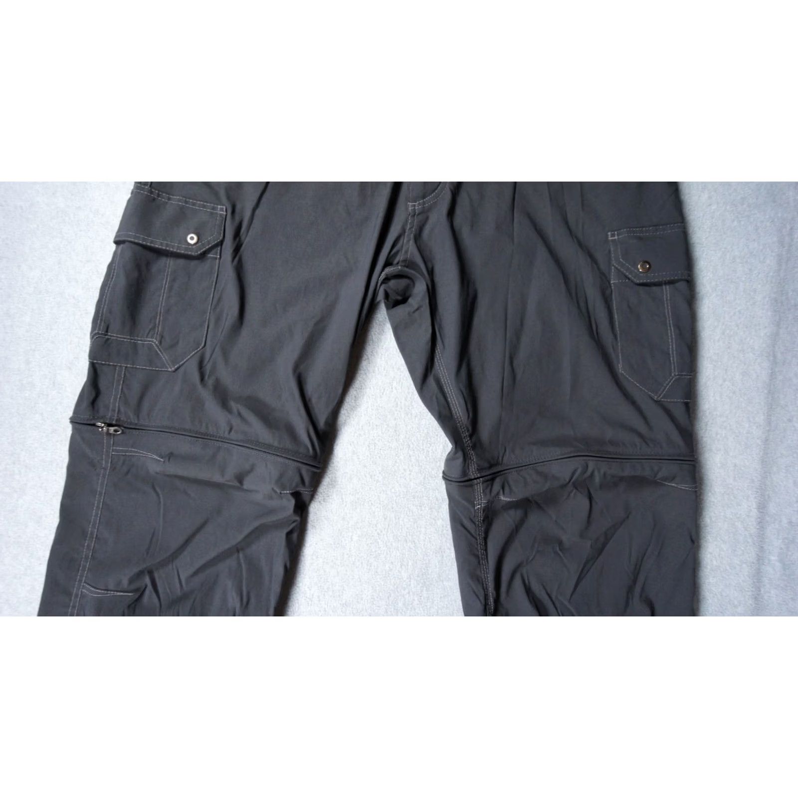 Vintage Kuhl Pants Mens 40x32 Gray Renegade Convertible Hiking Tactical Zip Off Cargo Pants Size US 40 / EU 56 - 3 Thumbnail