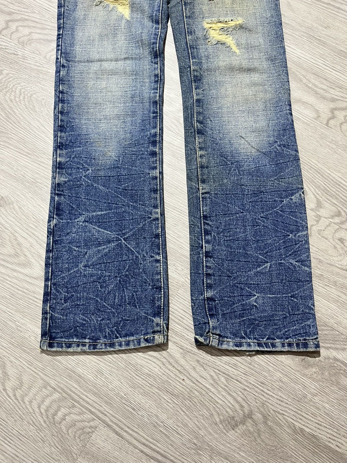 If Six Was Nine 2000s Star R Distressed Ripped Lgb Punk Style Pants Jeans Size US 28 / EU 44 - 6 Thumbnail