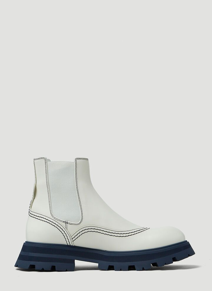 Alexander McQueen o1y0225 Ankle Boots in White Size US 5 / IT 35 - 1 Thumbnail