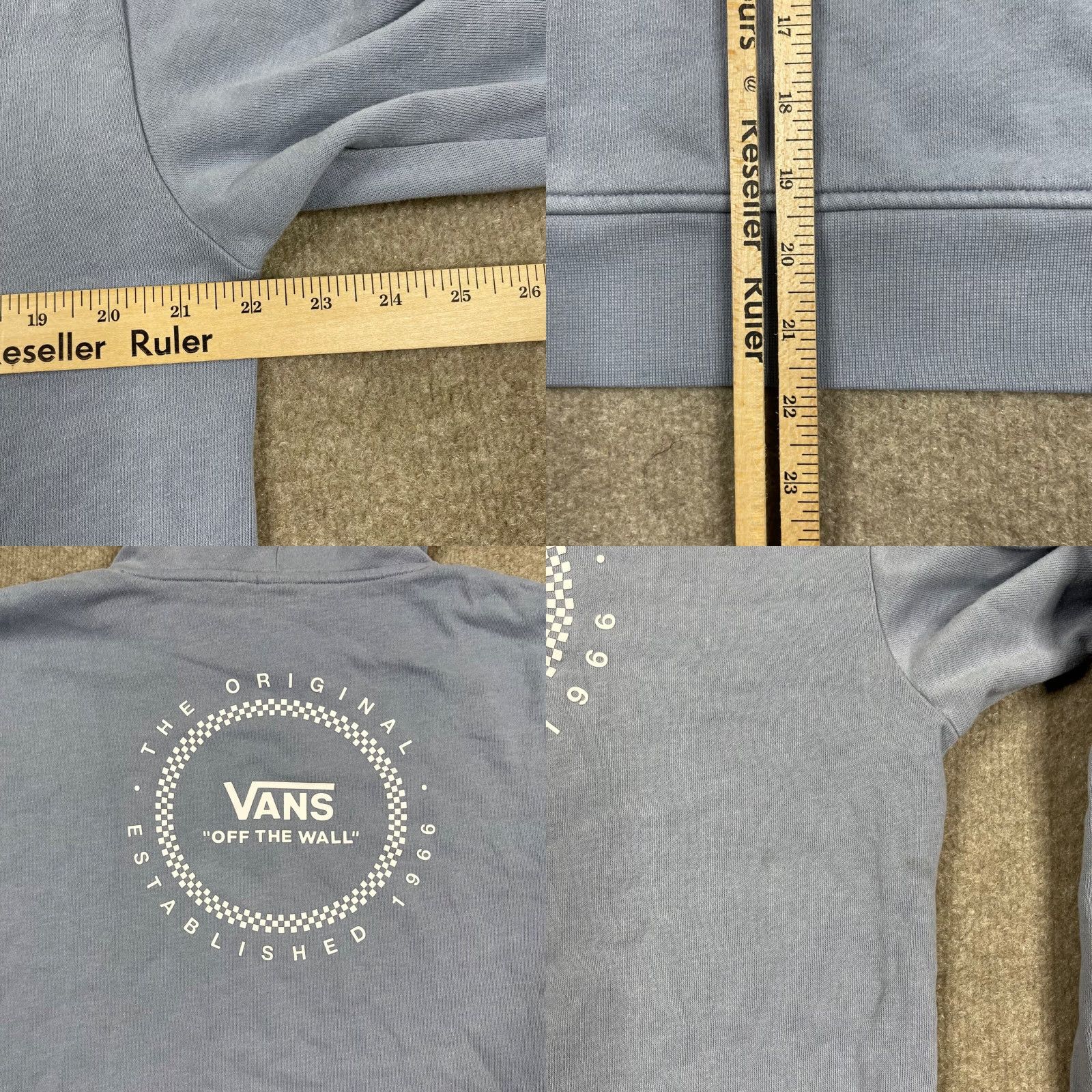 Vans Vans Hoodie WOMEN'S Size M Blue Pullover Hooded Sweatshirt CROPPED Skateboarding Size M / US 6-8 / IT 42-44 - 8 Thumbnail