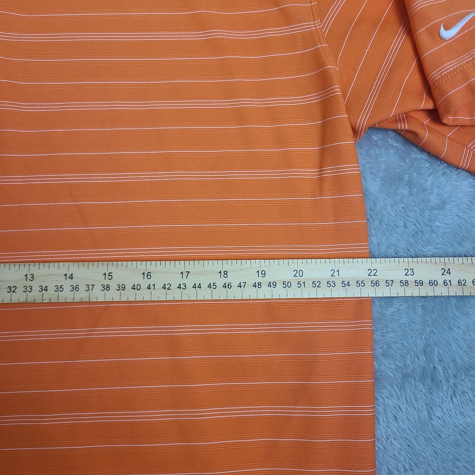 Nike Nike Golf Polo Shirt Men's Large Orange Stripe Stretch Short Size US L / EU 52-54 / 3 - 2 Thumbnail