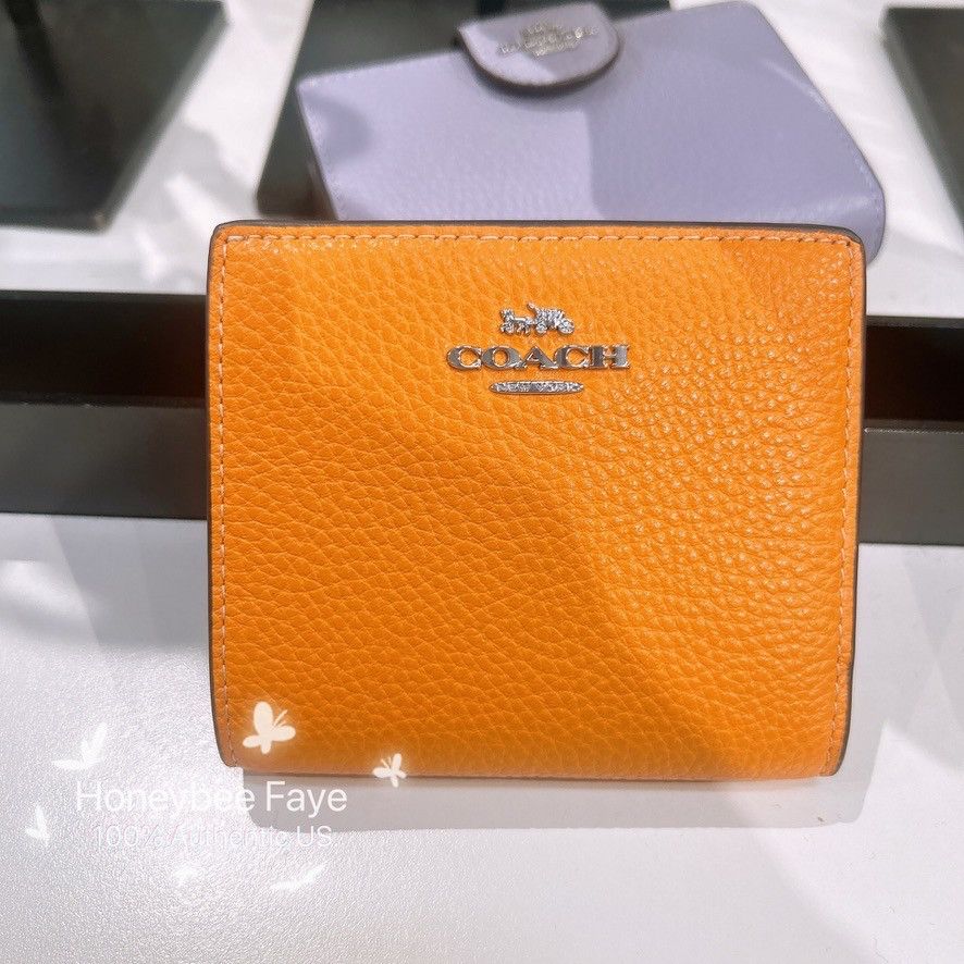 Coach Snap Wallet Bright Mandarin C2862 Size ONE SIZE - 2 Thumbnail