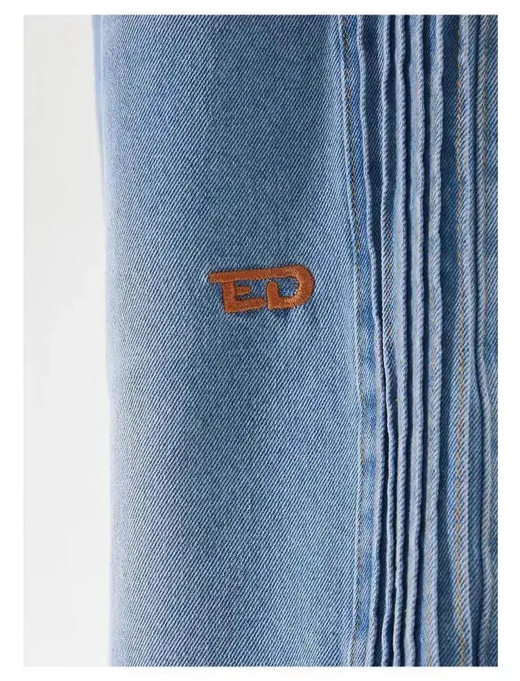 Japanese Brand Retro side striped wide leg denim shorts Size US 30 / EU 46 - 4 Thumbnail