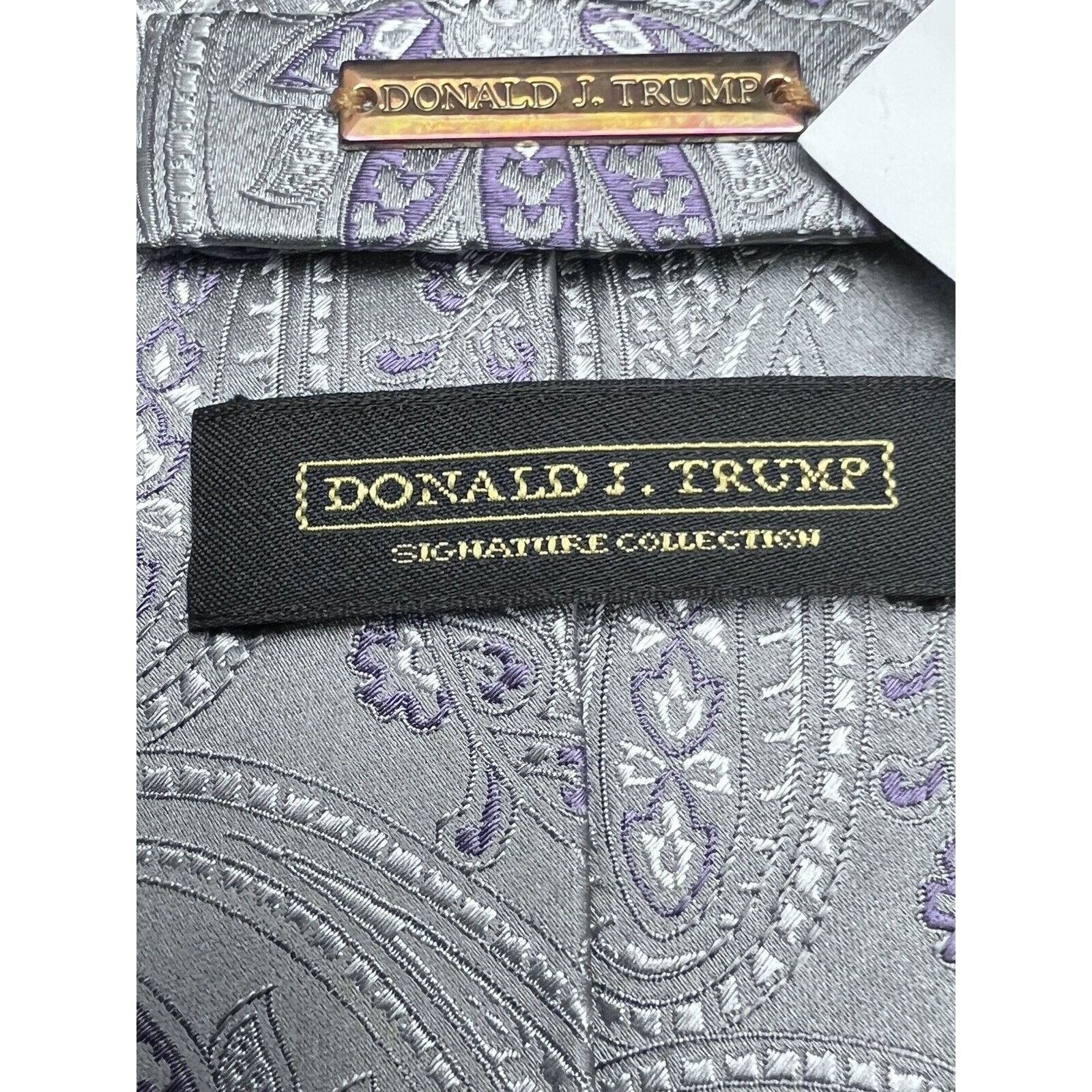 Donald Trump Donald J. Trump Signature Collection Tie Silv Size ONE SIZE - 4 Thumbnail