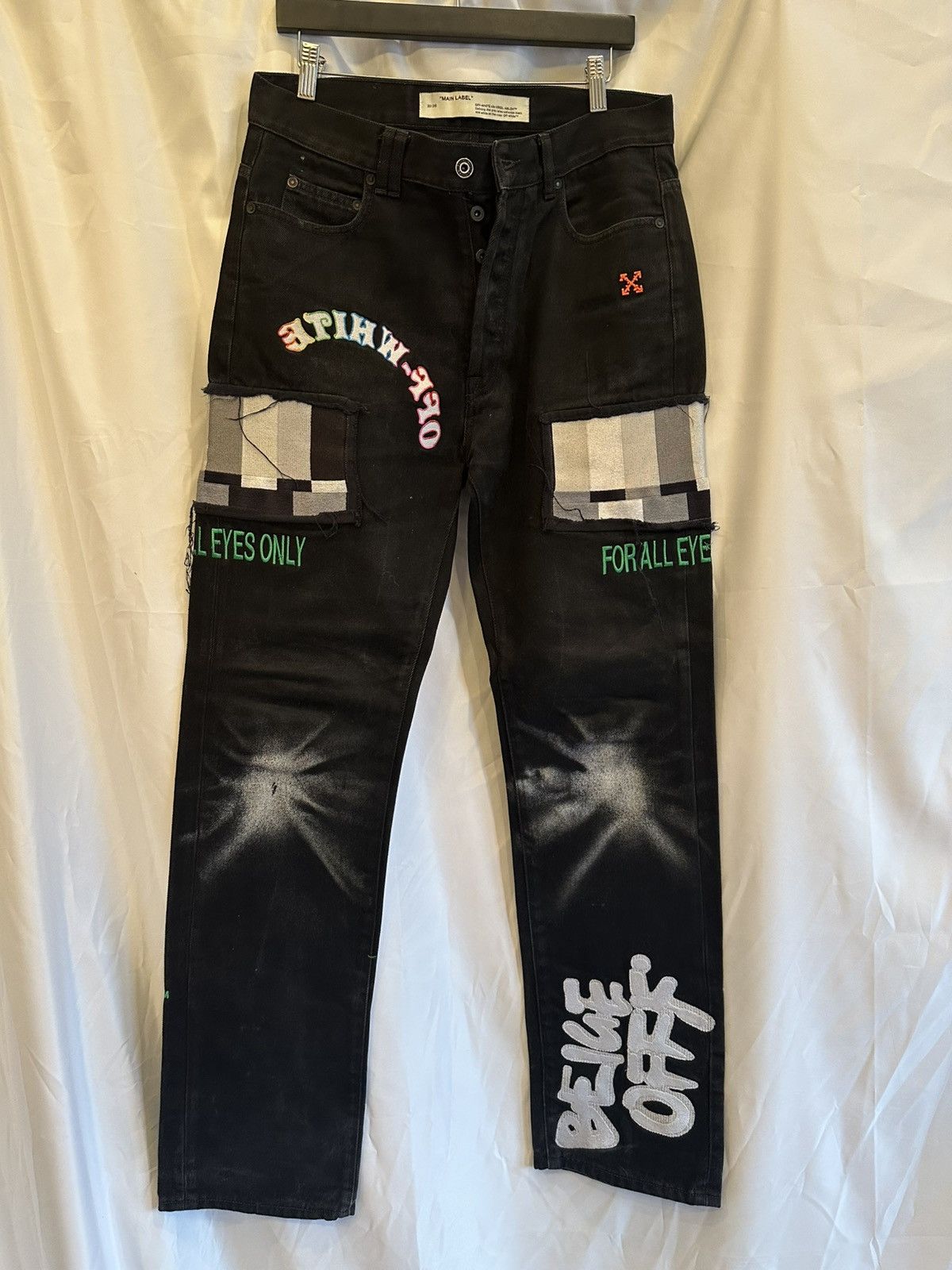 Off-White Off-White Black Denim Pants Size US 32 / EU 48 - 1 Thumbnail