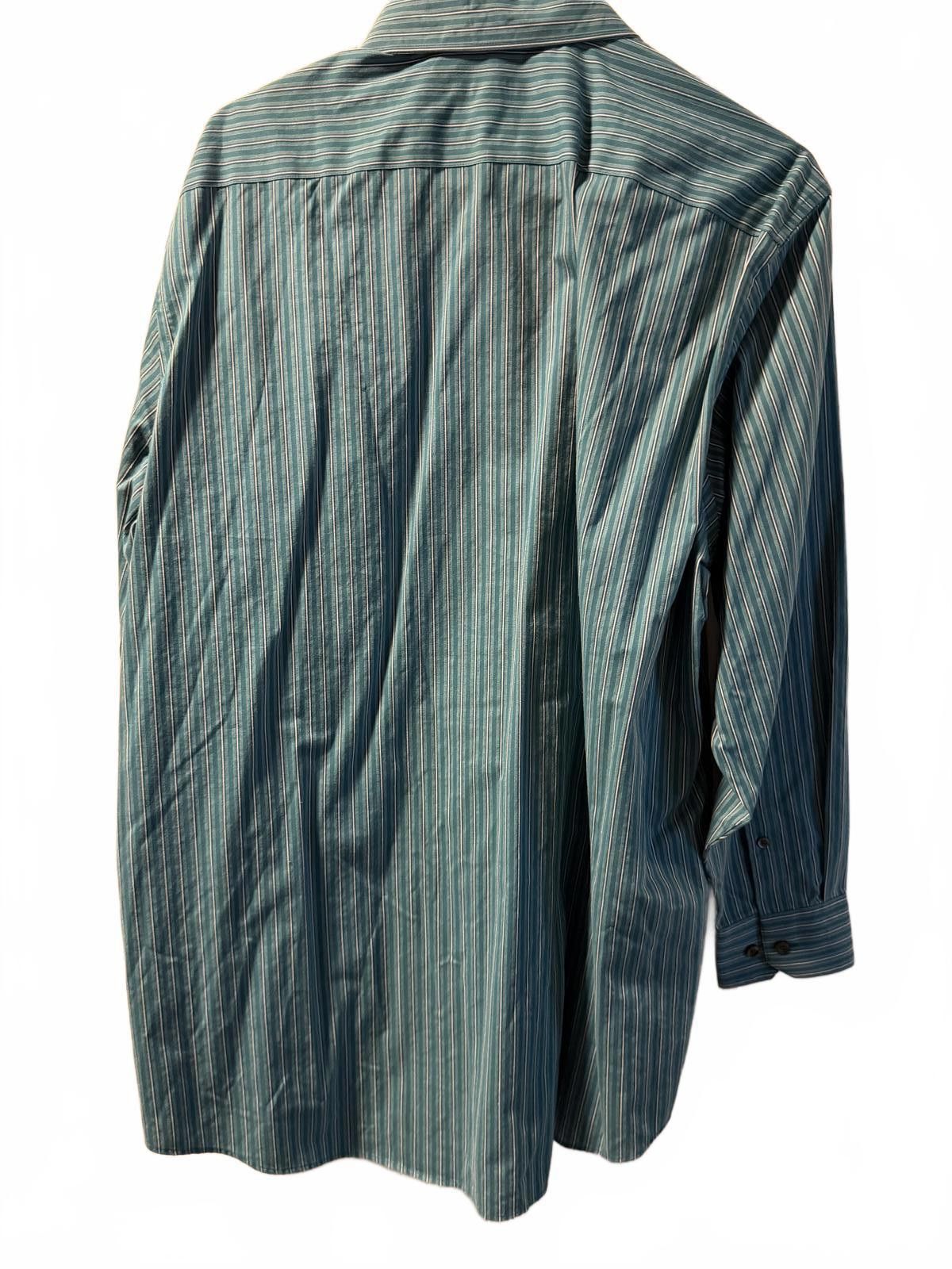 Liz Claiborne Claiborne Wrinkle-Free 100% Cotton Striped ButtonUp Shirt 32 Size 42R - 5 Thumbnail